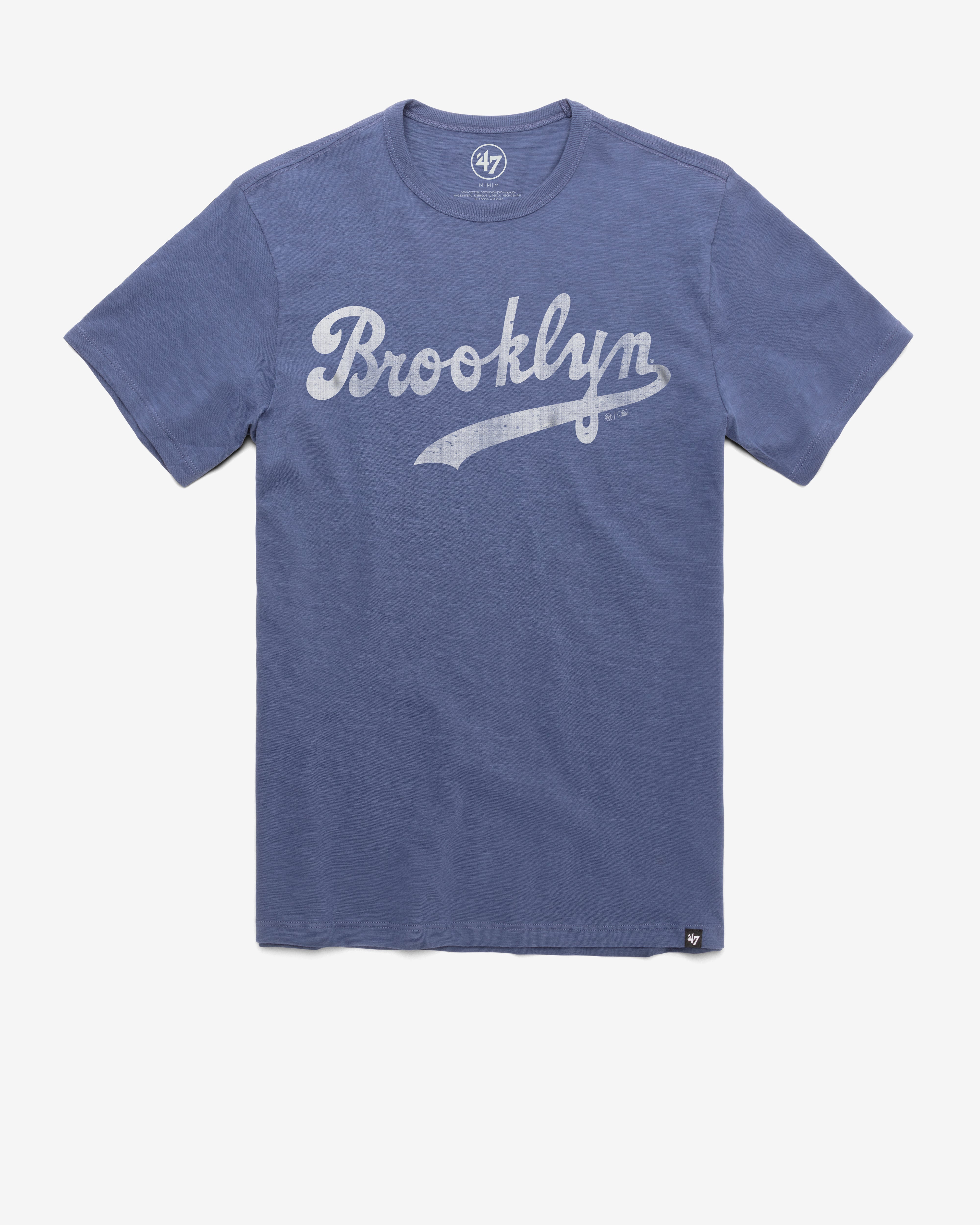 LOS ANGELES DODGERS COOPERSTOWN GRIT WORDMARK '47 SCRUM TEE BLEACHER BLUE