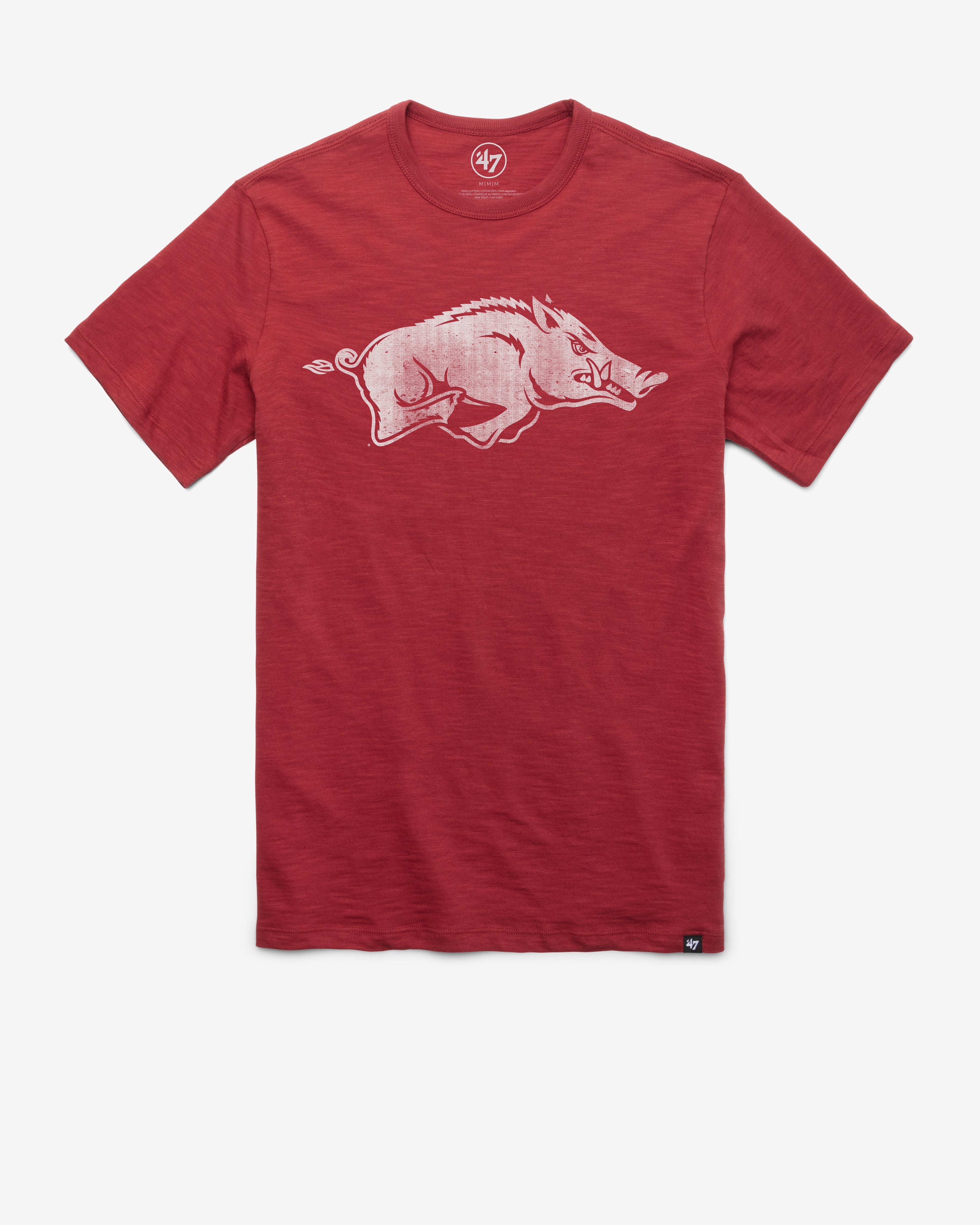 ARKANSAS RAZORBACKS GRIT '47 SCRUM TEE CARDINAL