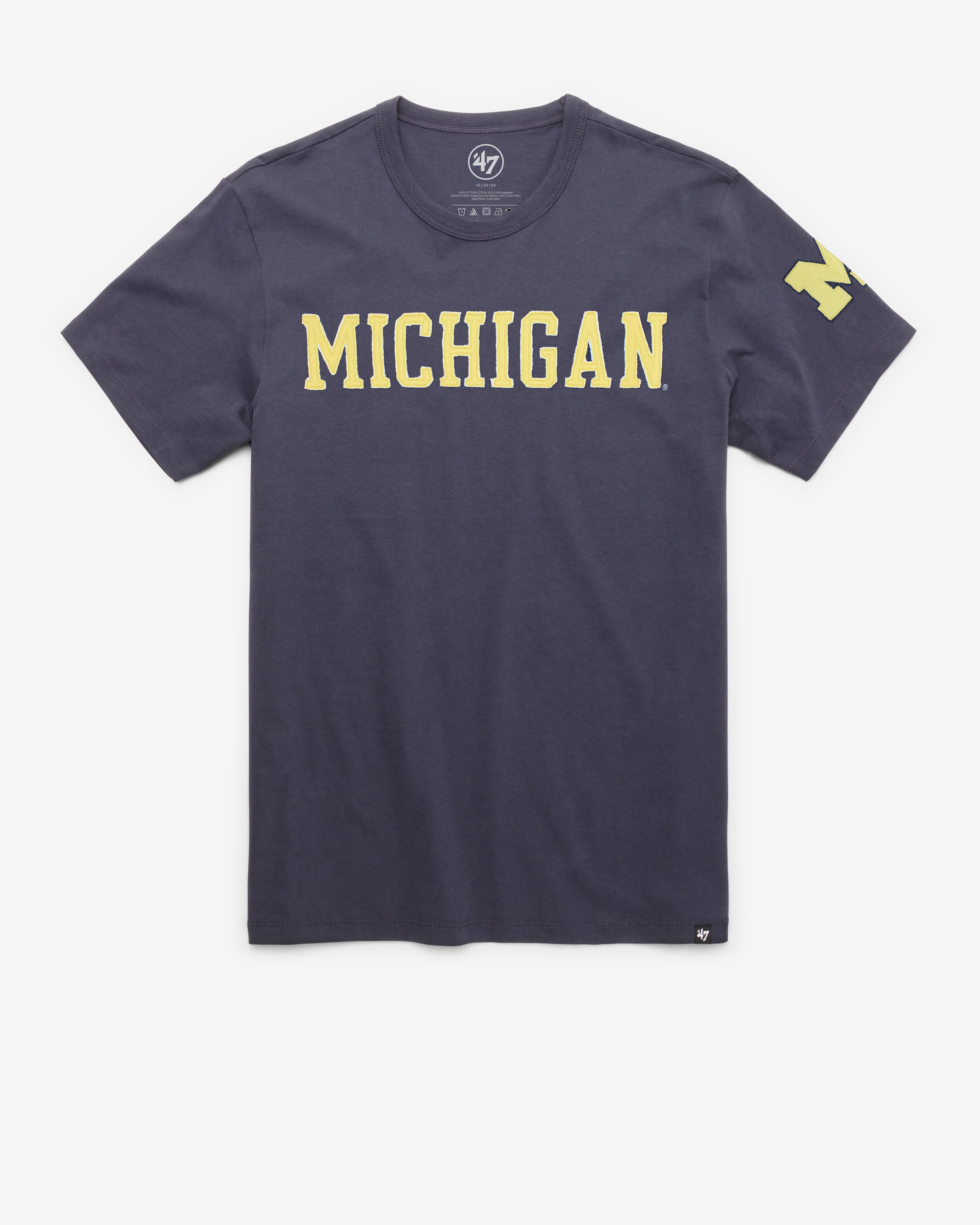 MICHIGAN WOLVERINES '47 FRANKLIN FIELDHOUSE TEE ATLAS BLUE