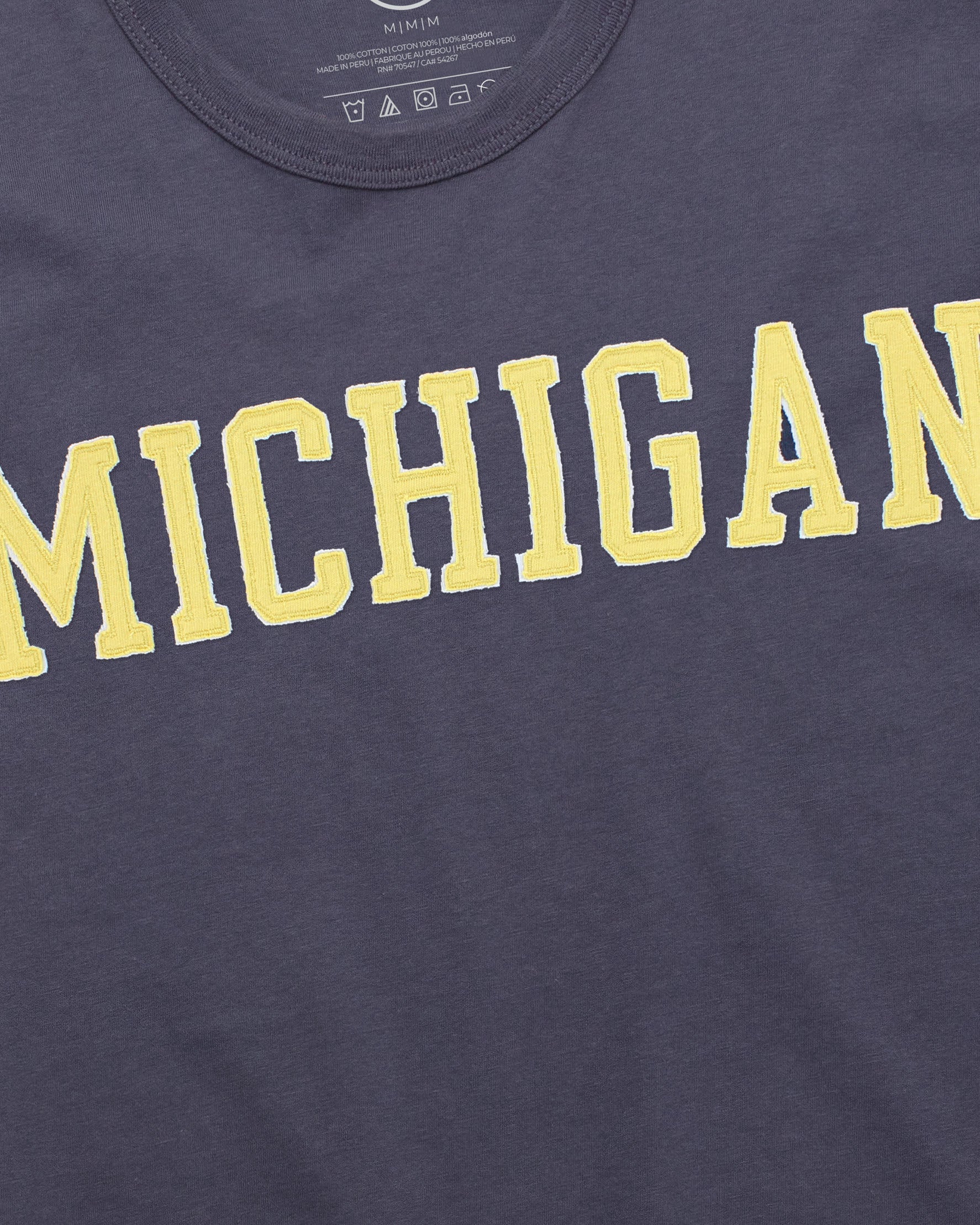 MICHIGAN WOLVERINES '47 FRANKLIN FIELDHOUSE TEE ATLAS BLUE