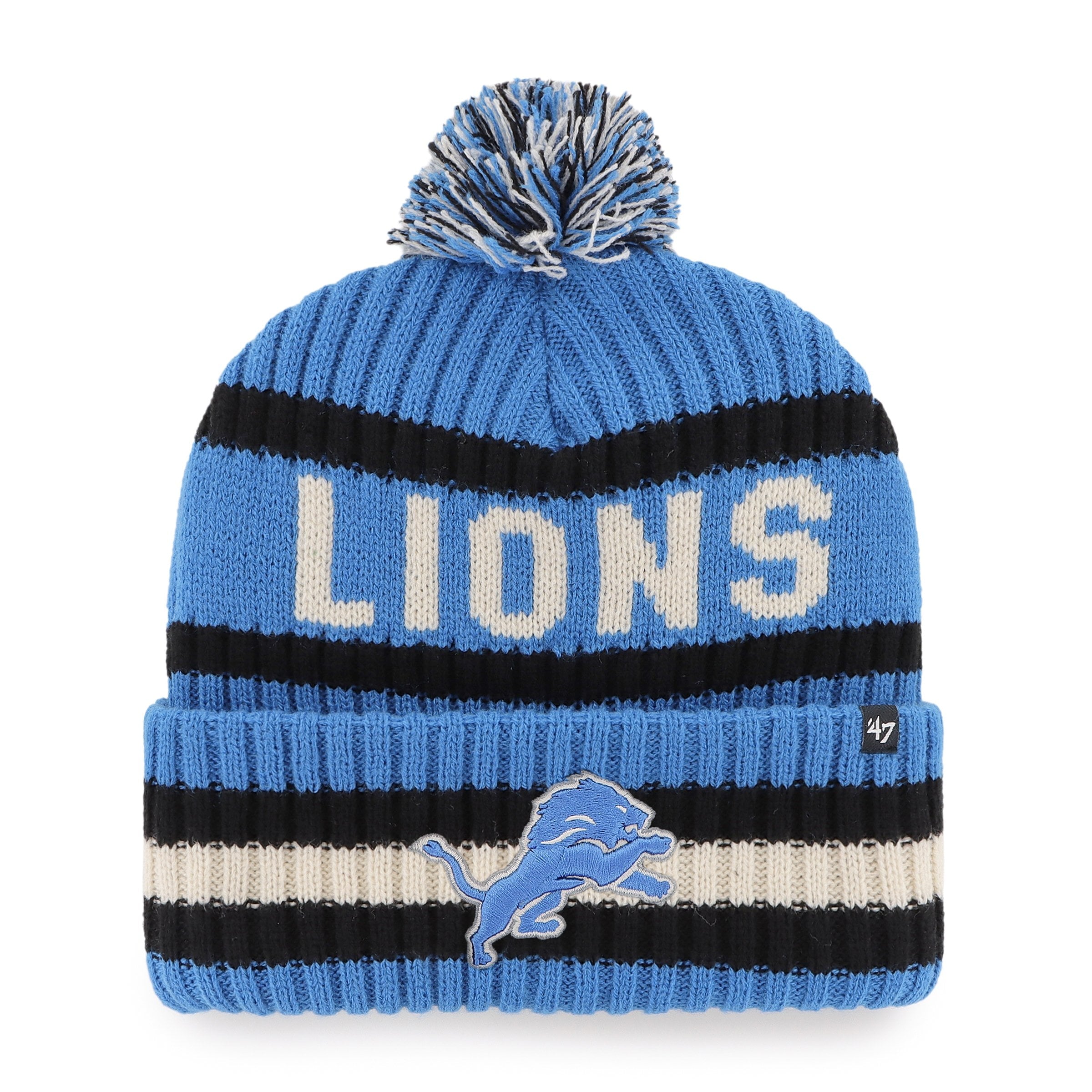 DETROIT LIONS BERING '47 CUFF KNIT BLUE RAZ
