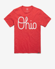 OHIO STATE BUCKEYES VINTAGE GRIT '47 SCRUM TEE RESCUE RED