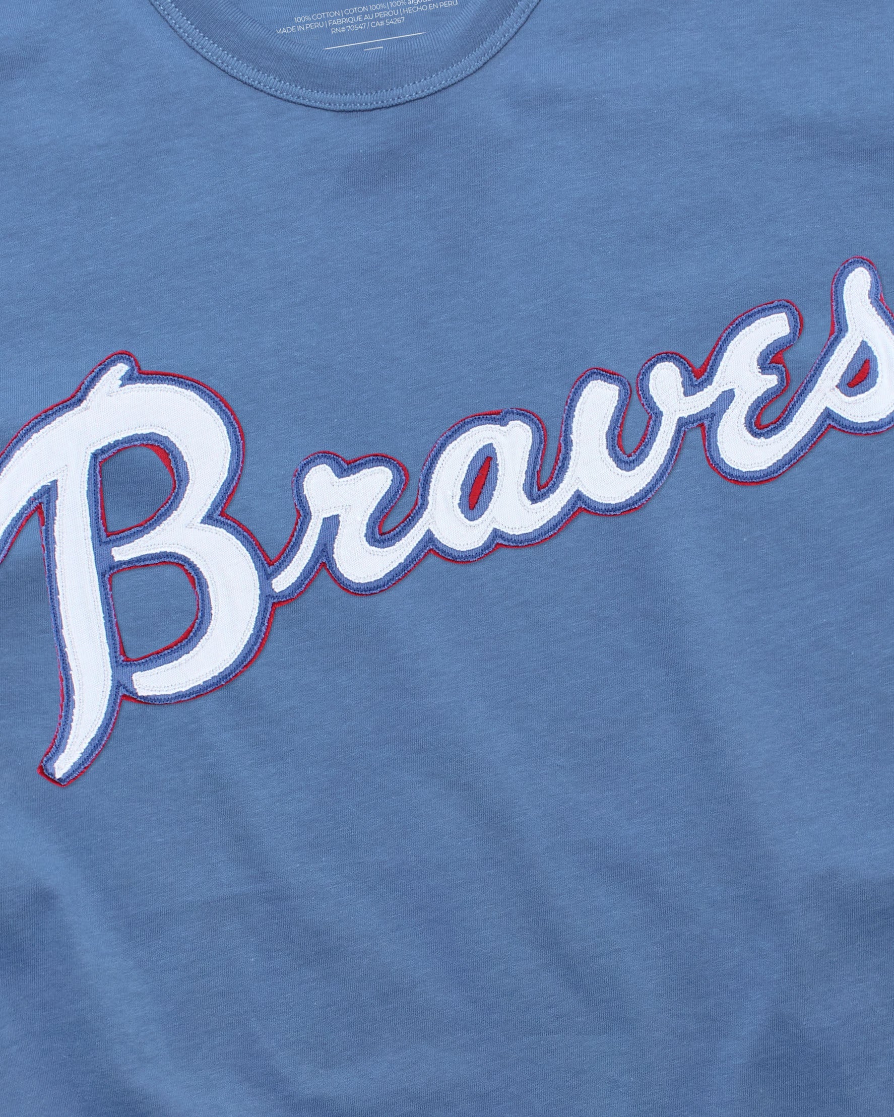 ATLANTA BRAVES COOPERSTOWN '47 FRANKLIN FIELDHOUSE TEE CADET BLUE