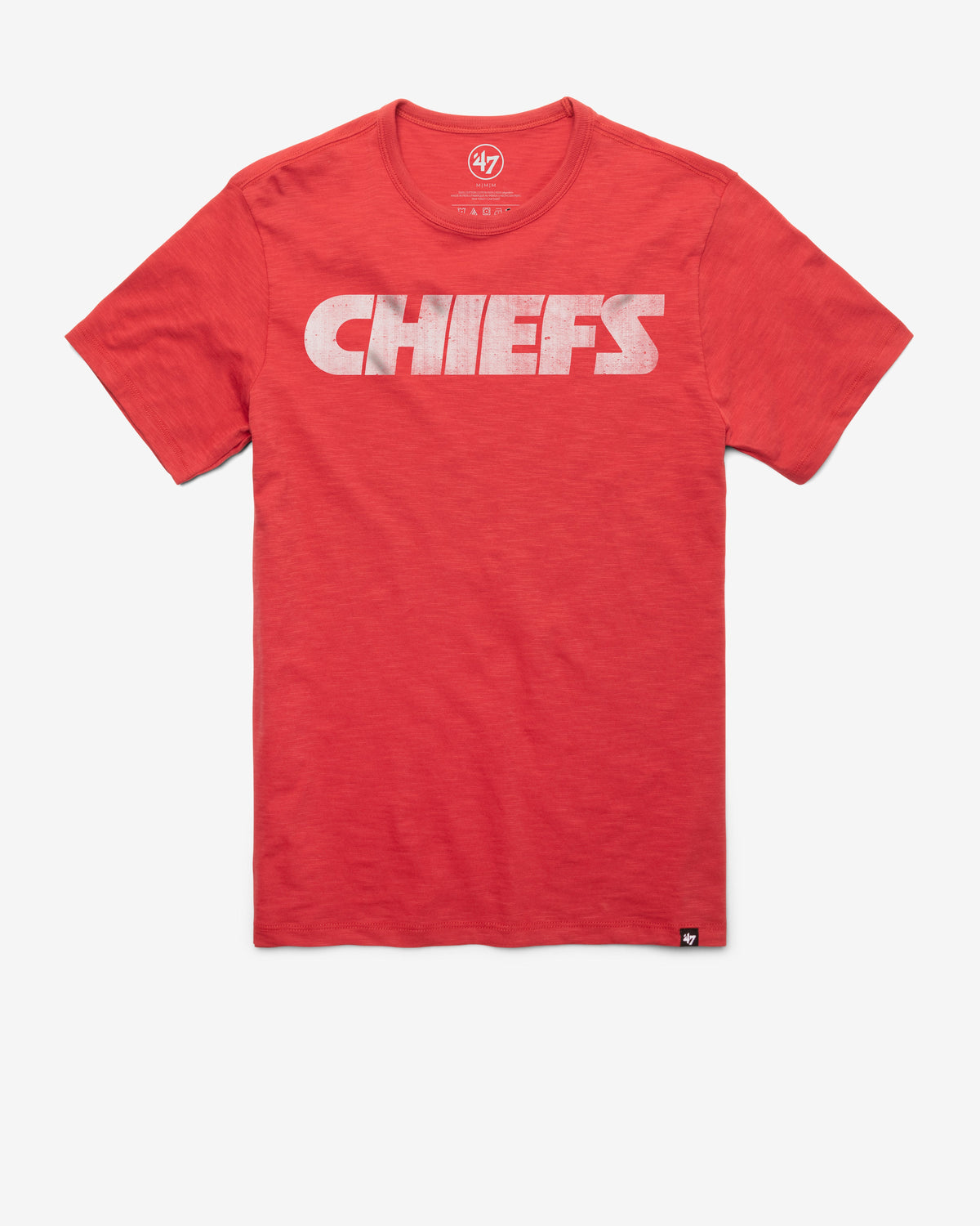 KANSAS CITY CHIEFS GRIT WORDMARK '47 SCRUM TEE RESCUE RED