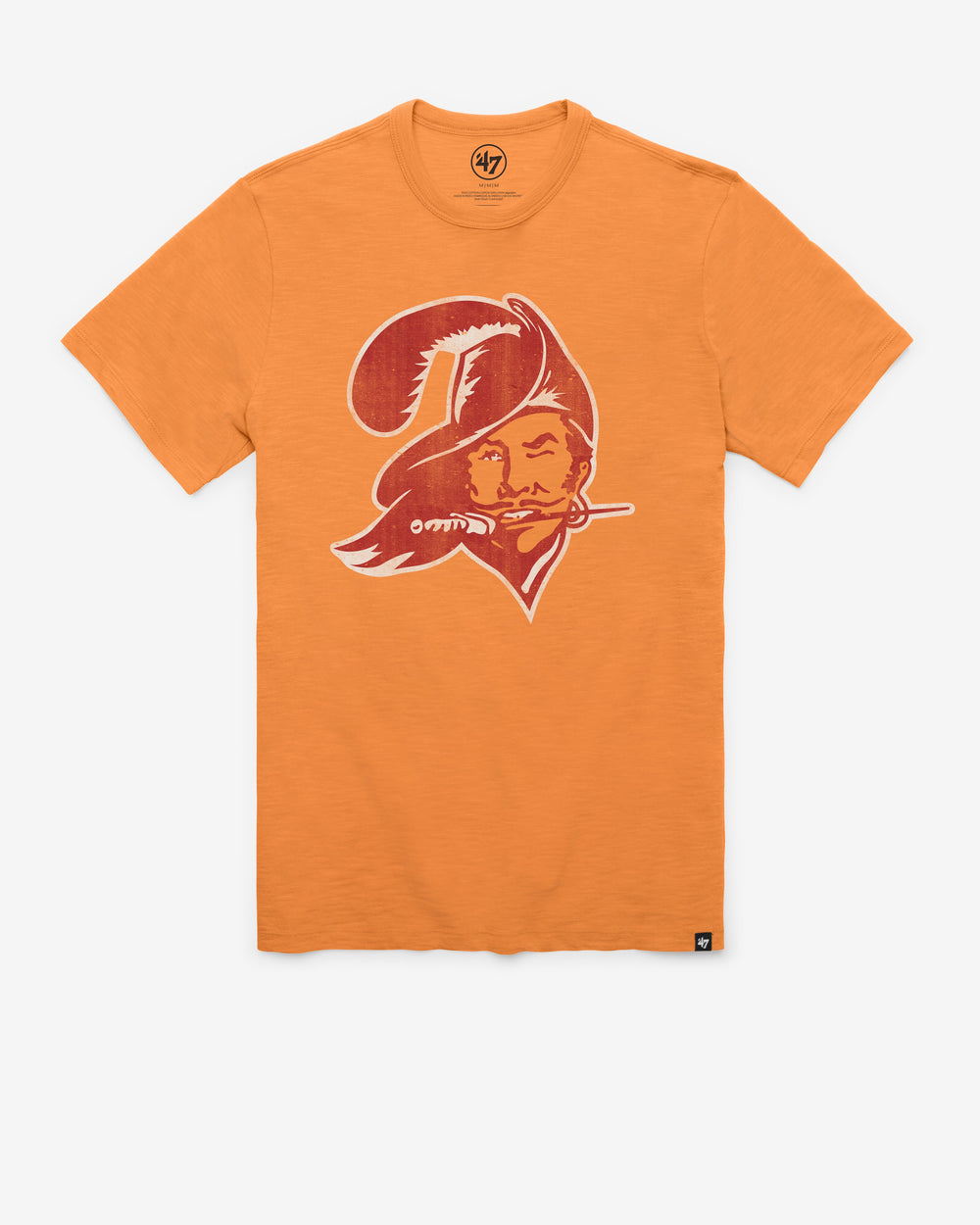 TAMPA BAY BUCCANEERS HISTORIC GRIT '47 SCRUM TEE MANGO