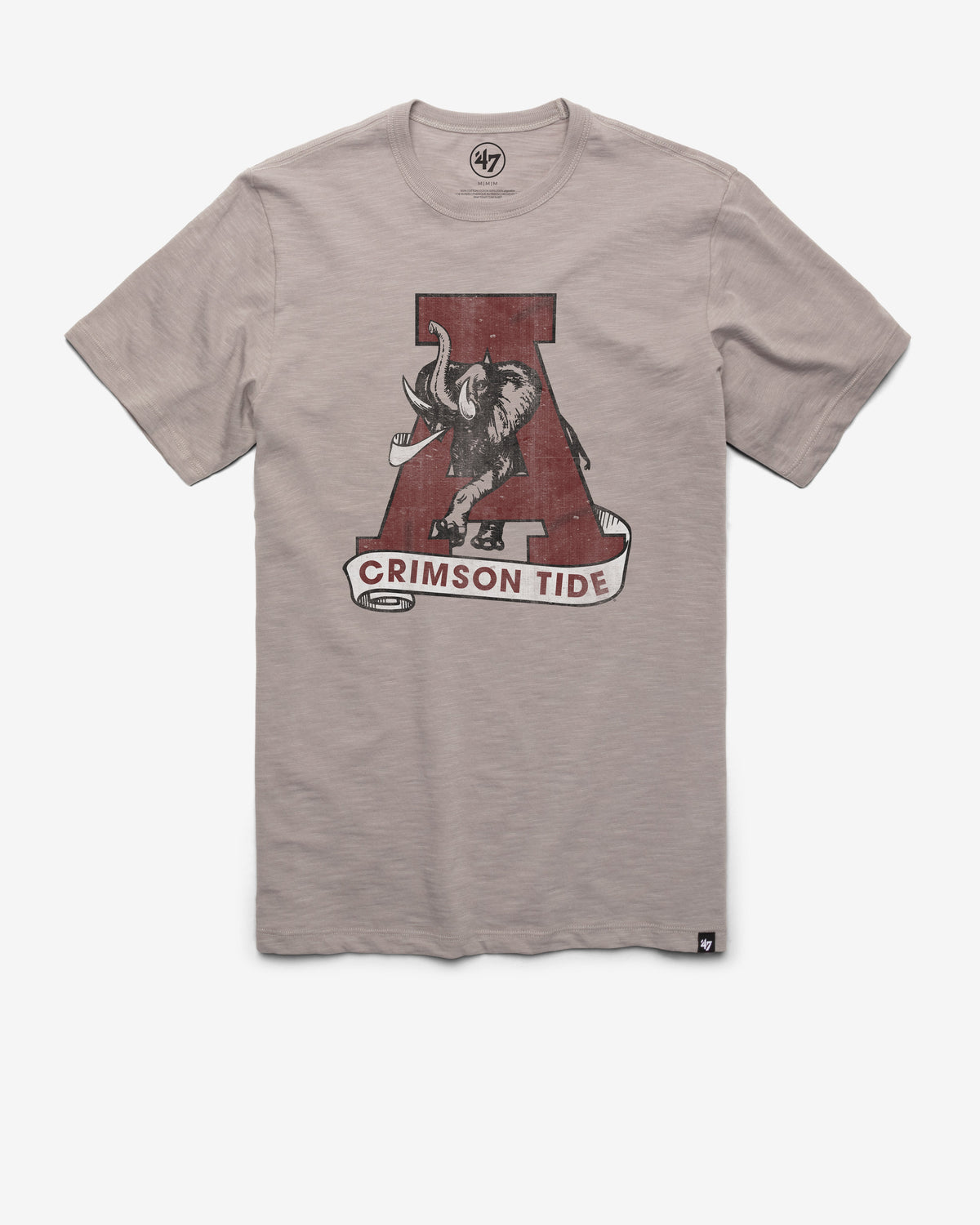 ALABAMA CRIMSON TIDE VINTAGE GRIT '47 SCRUM TEE WOLF GREY