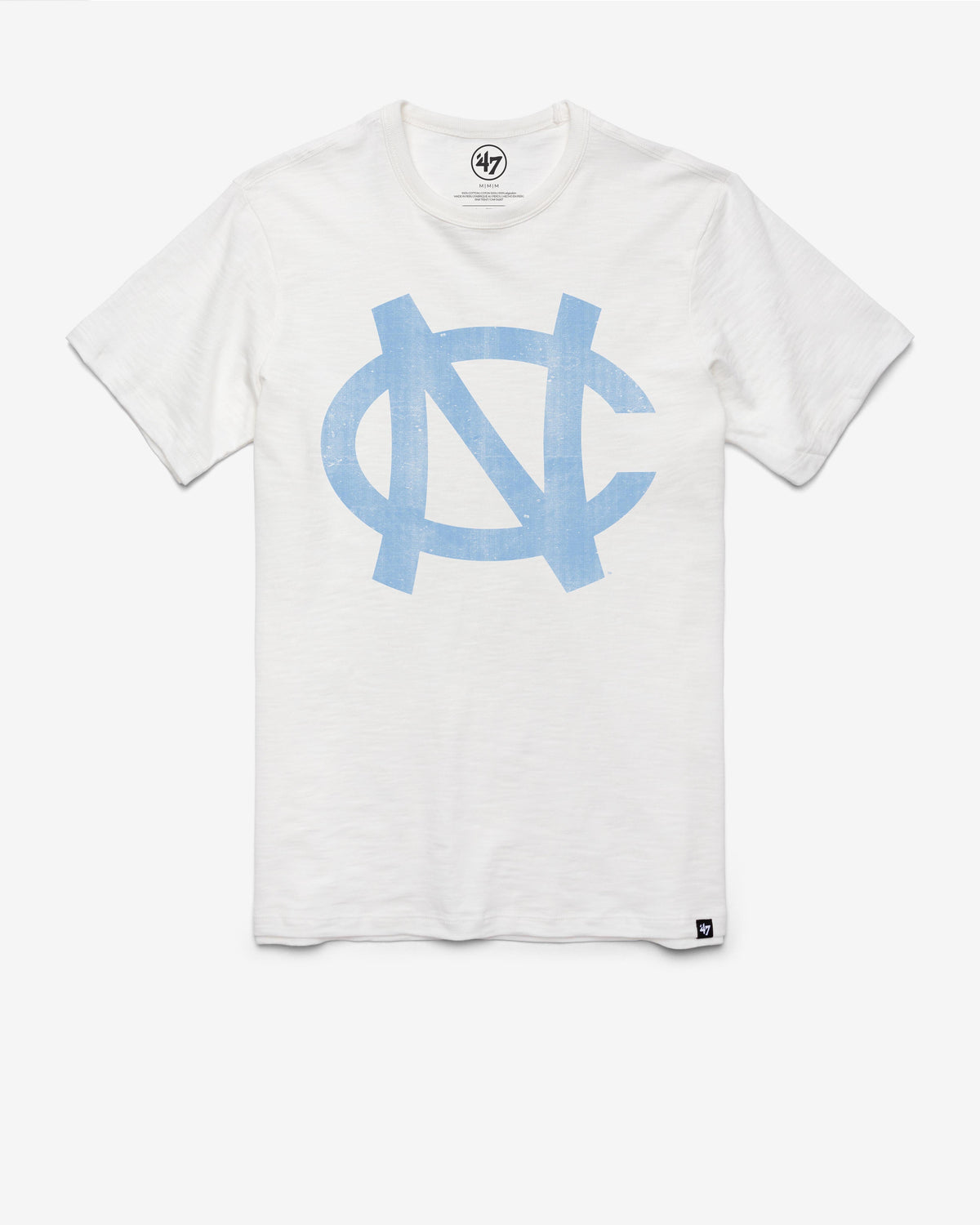 NORTH CAROLINA TAR HEELS UNC VINTAGE GRIT '47 SCRUM TEE WHITE WASH