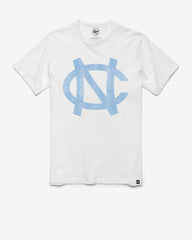 NORTH CAROLINA TAR HEELS UNC VINTAGE GRIT '47 SCRUM TEE WHITE WASH