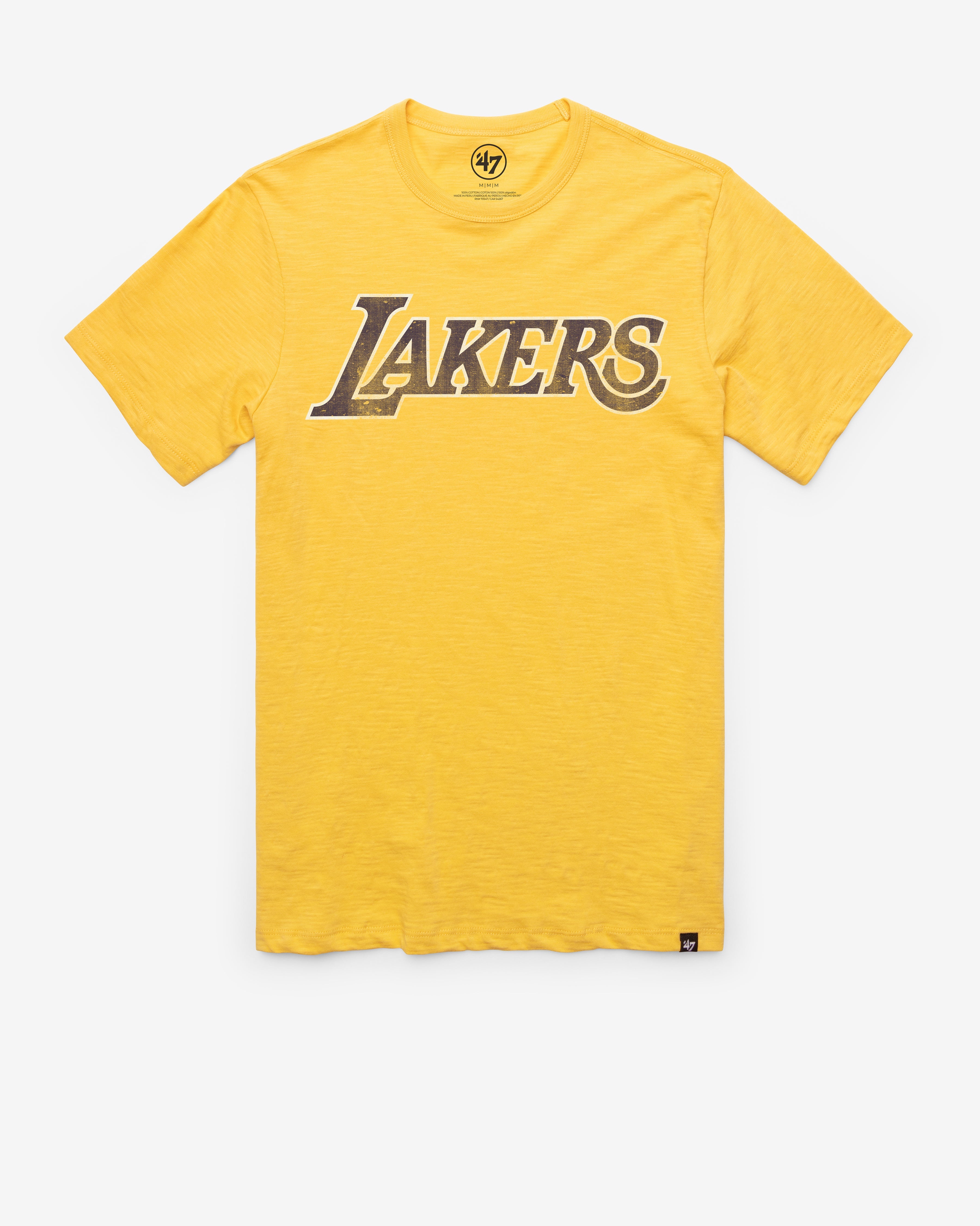 LOS ANGELES LAKERS GRIT WORDMARK '47 SCRUM TEE TRACK GOLD