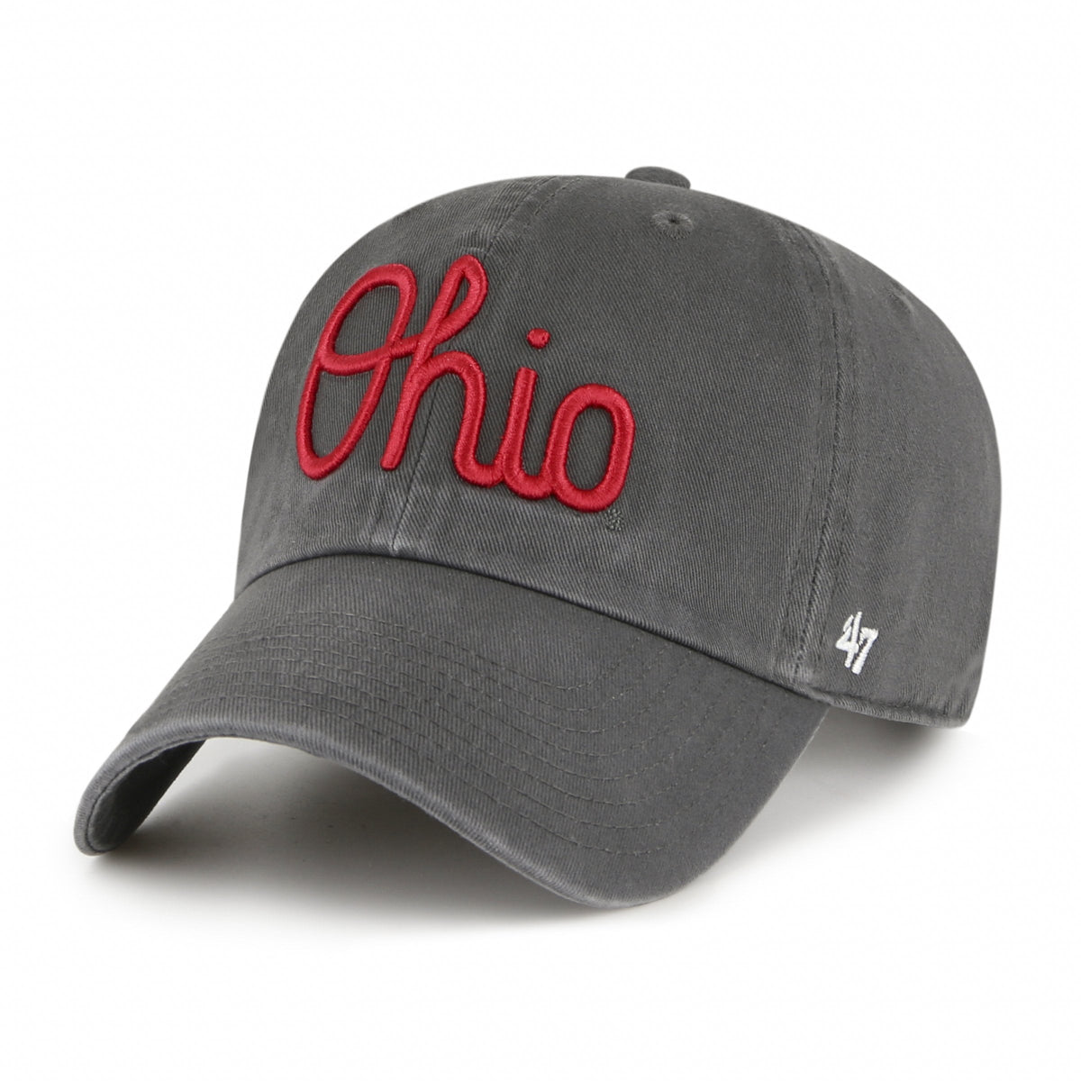 OHIO STATE BUCKEYES VINTAGE SCRIPT '47 CLEAN UP CHARCOAL