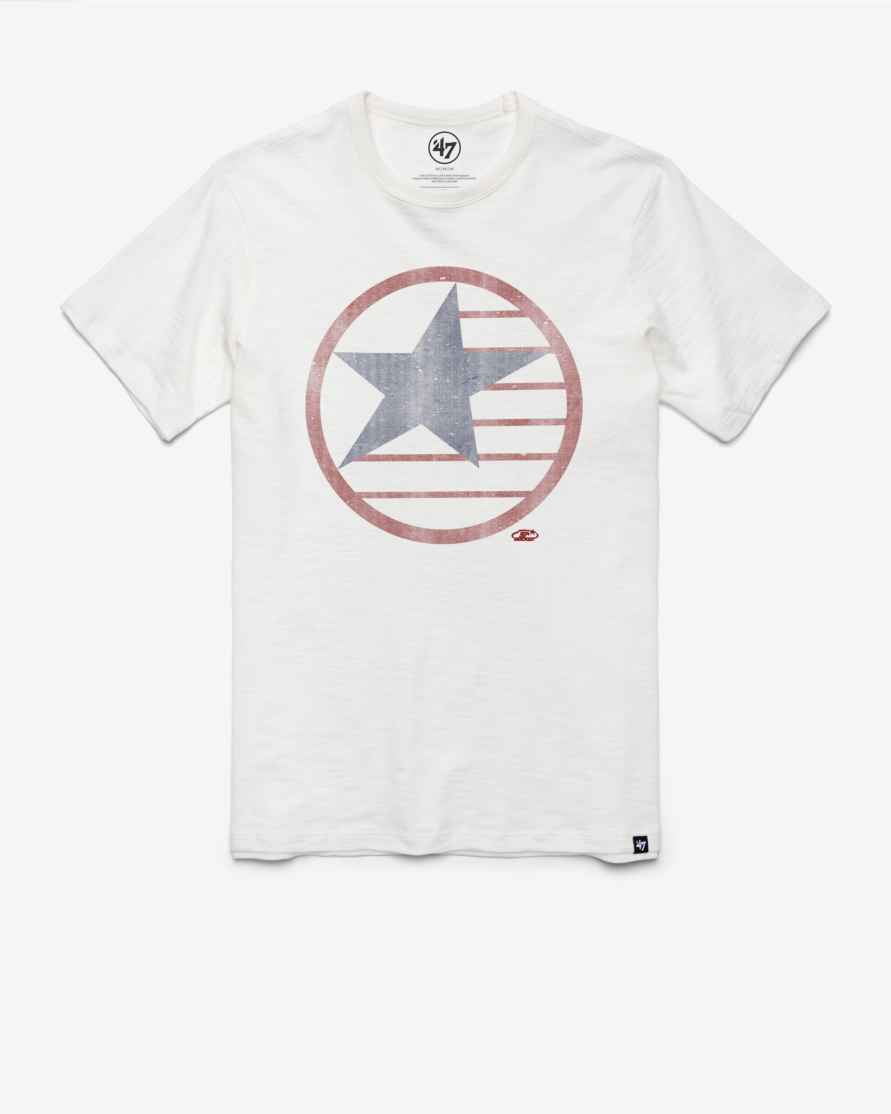 USA HOCKEY VINTAGE STAR GRIT '47 SCRUM TEE WHITE WASH