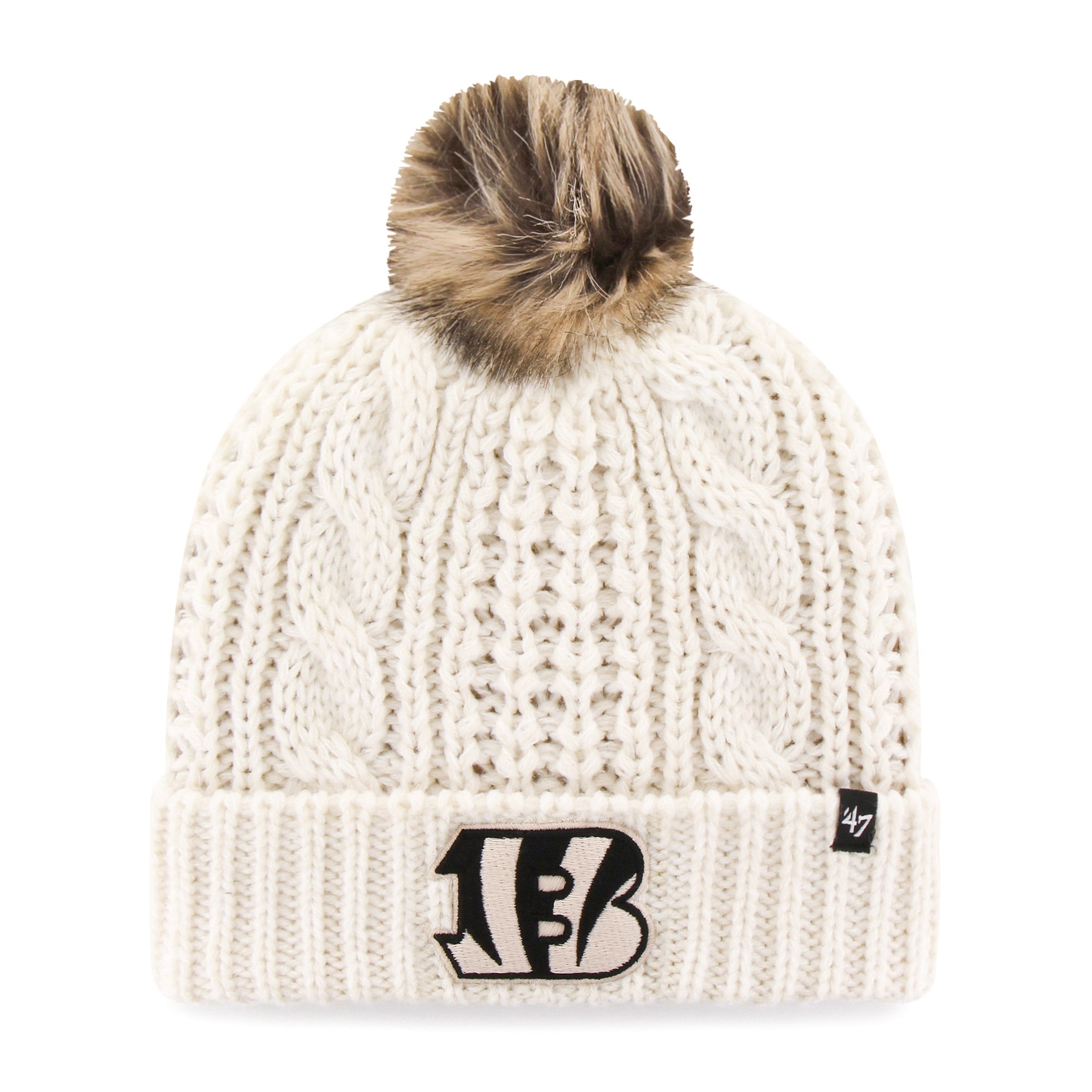 CINCINNATI BENGALS MEEKO '47 CUFF KNIT WOMENS WHITE