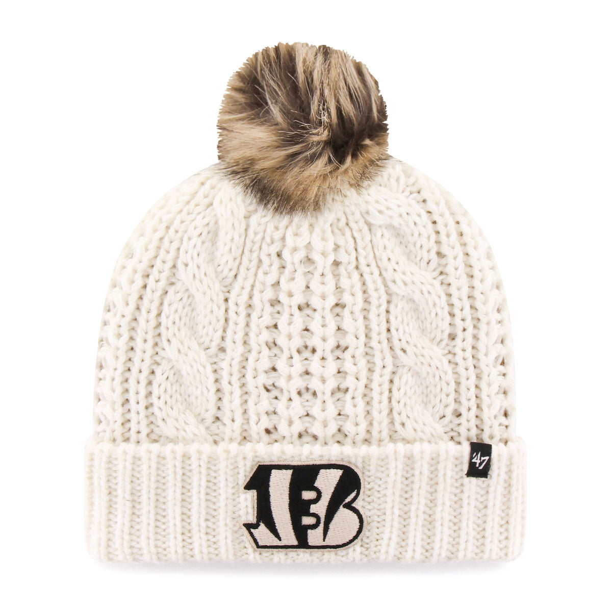 CINCINNATI BENGALS MEEKO '47 CUFF KNIT WOMENS WHITE