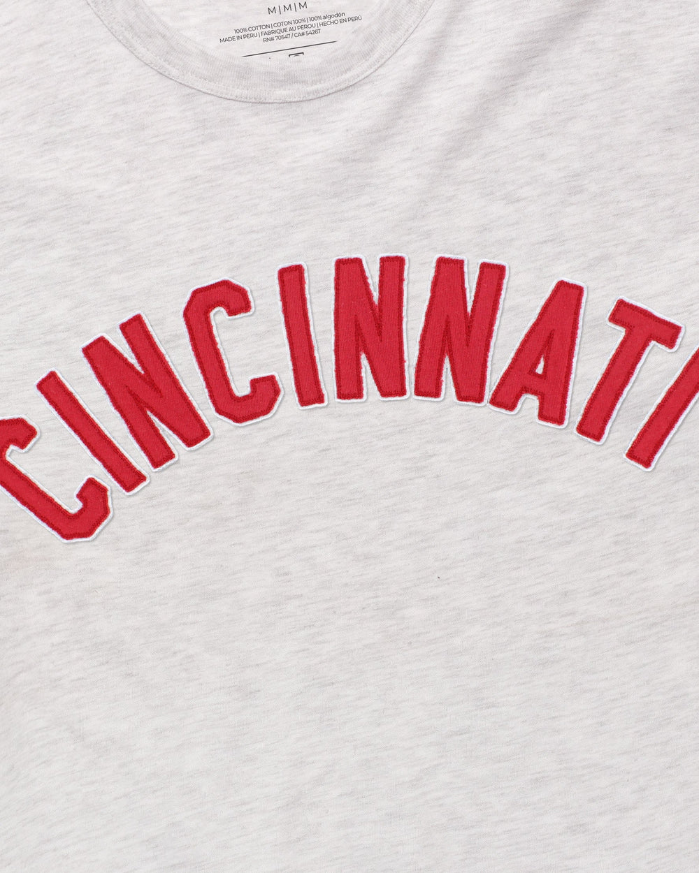 CINCINNATI REDS COOPERSTOWN '47 FRANKLIN FIELDHOUSE TEE RELAY GREY