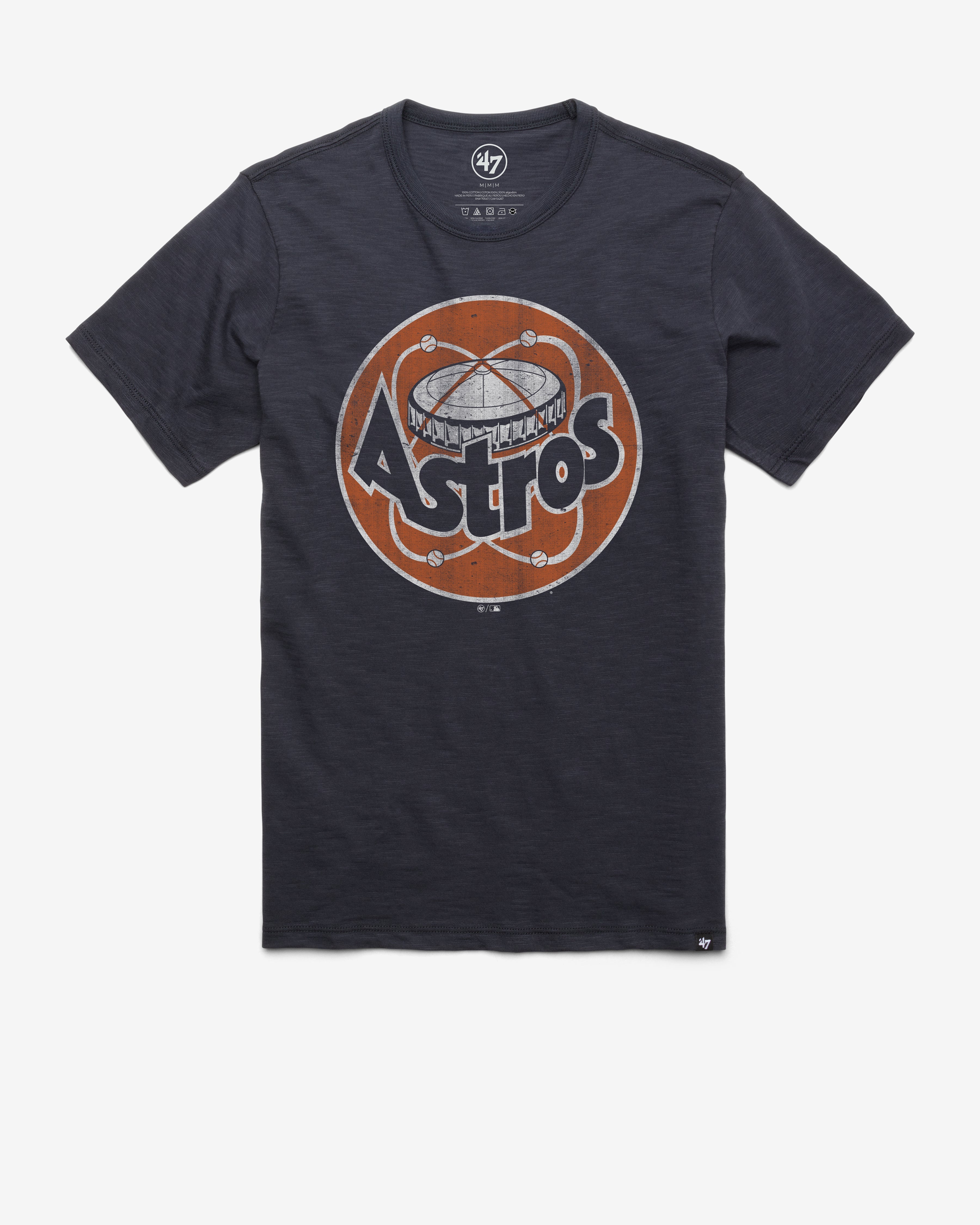 HOUSTON ASTROS COOPERSTOWN GRIT '47 VINTAGE SCRUM TEE FALL NAVY