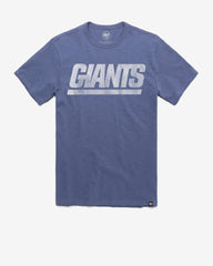 NEW YORK GIANTS GRIT WORDMARK '47 SCRUM TEE BLEACHER BLUE