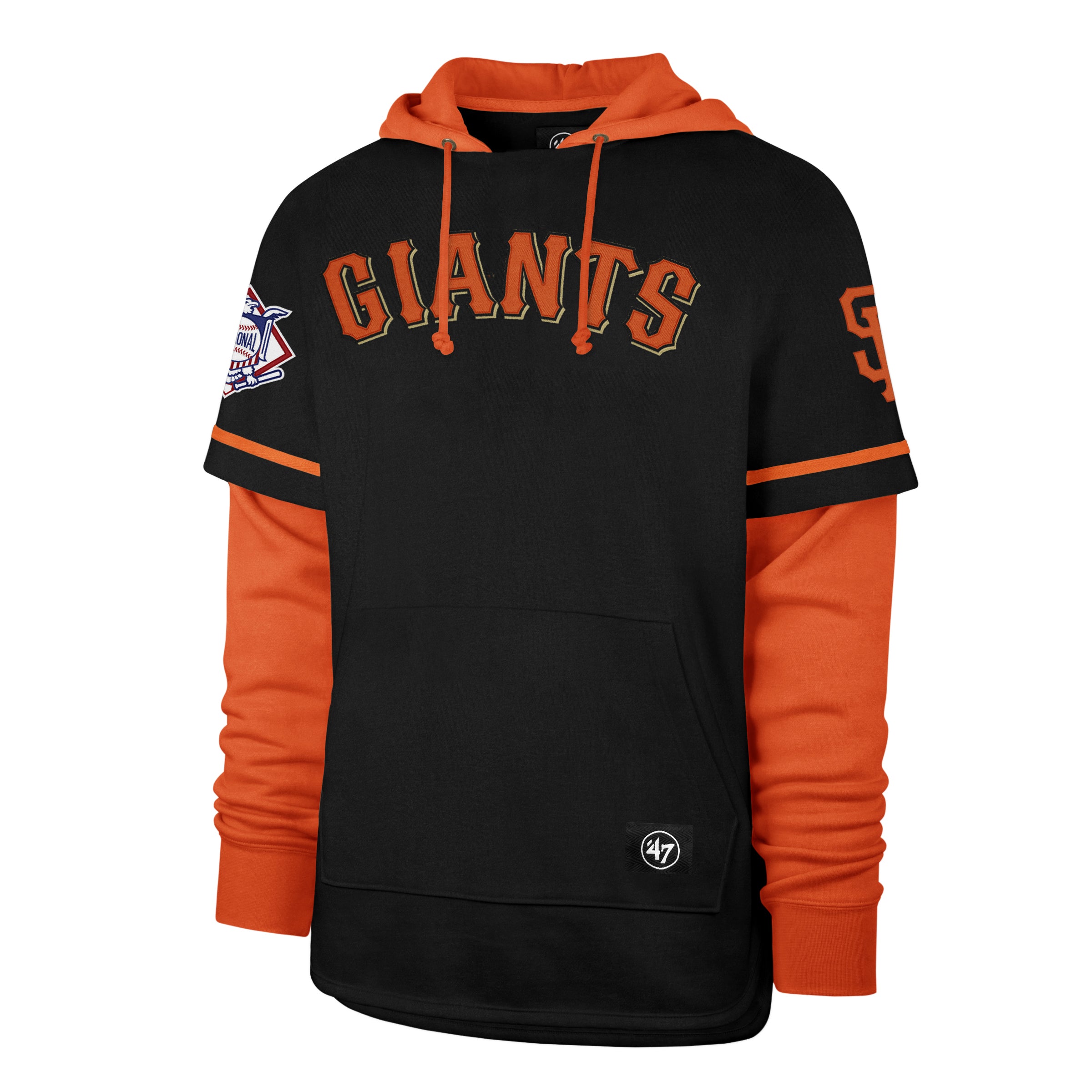 SAN FRANCISCO GIANTS TRIFECTA '47 SHORTSTOP PULLOVER HOOD JET BLACK