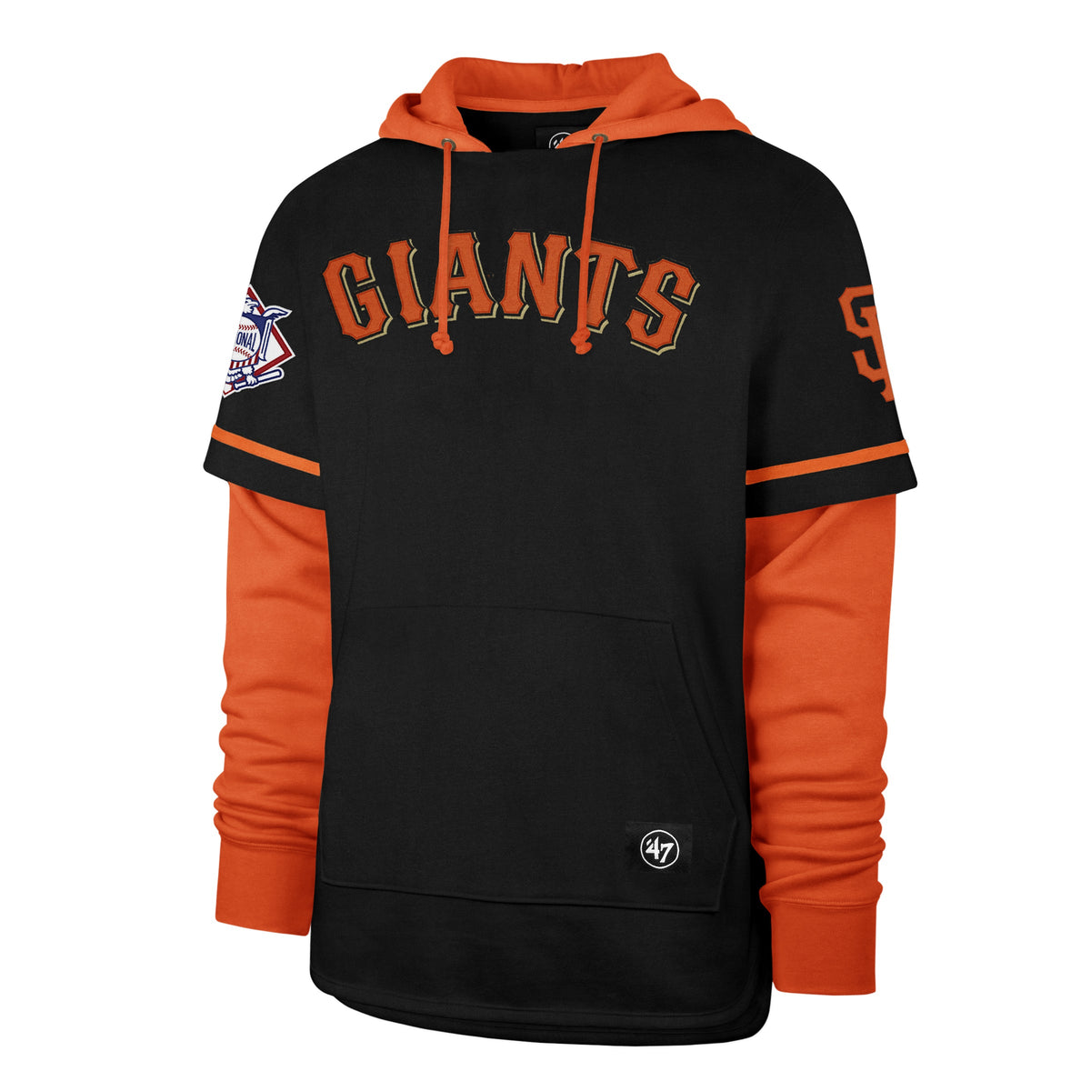 SAN FRANCISCO GIANTS TRIFECTA '47 SHORTSTOP PULLOVER HOOD JET BLACK