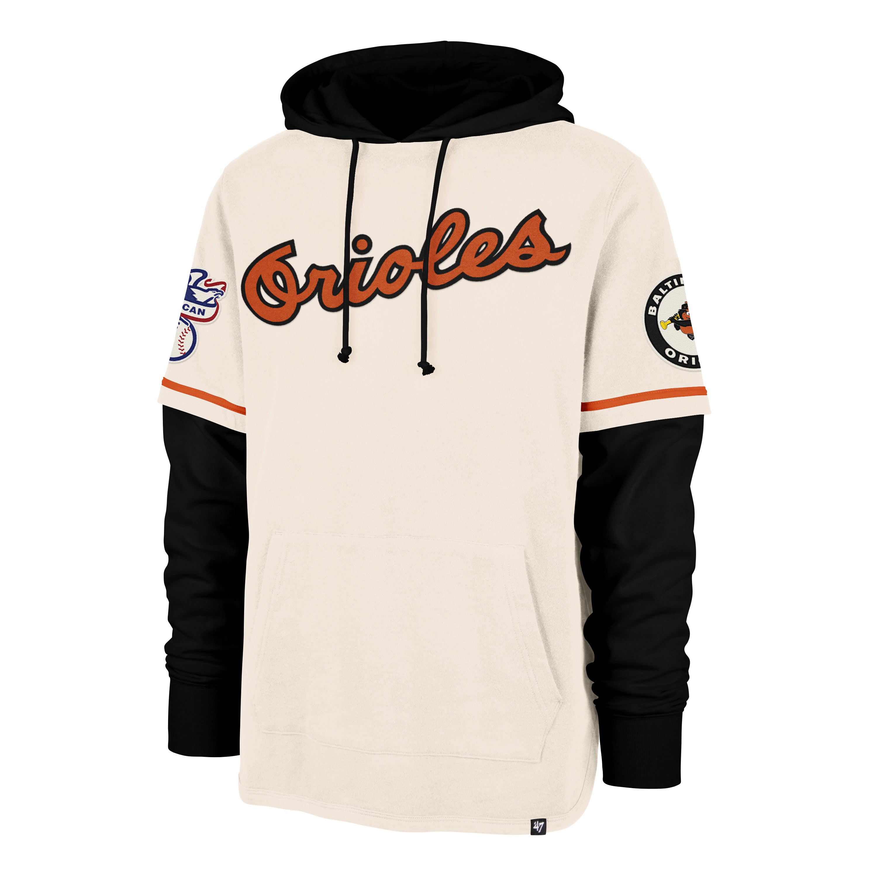 BALTIMORE ORIOLES COOPERSTOWN TRIFECTA '47 SHORTSTOP PULLOVER CREAM