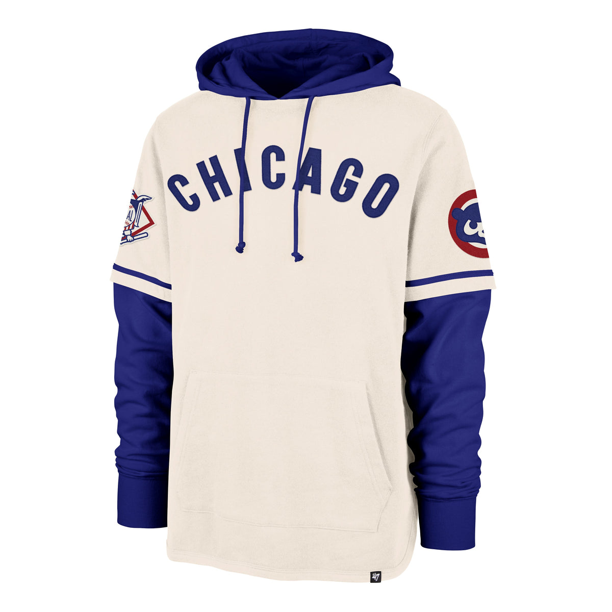 CHICAGO CUBS COOPERSTOWN TRIFECTA '47 SHORTSTOP PULLOVER HOOD CREAM