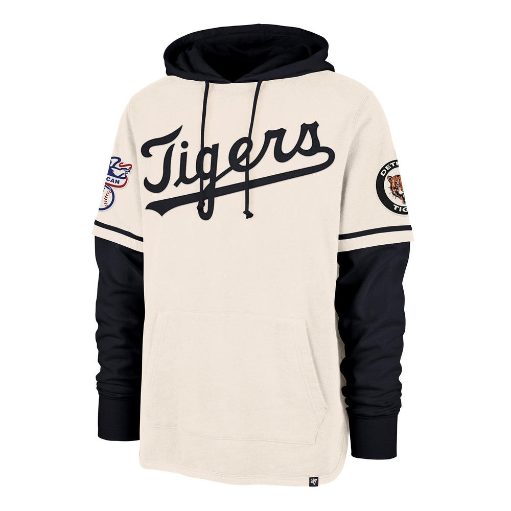 DETROIT TIGERS COOPERSTOWN TRIFECTA '47 SHORTSTOP PULLOVER HOOD CREAM