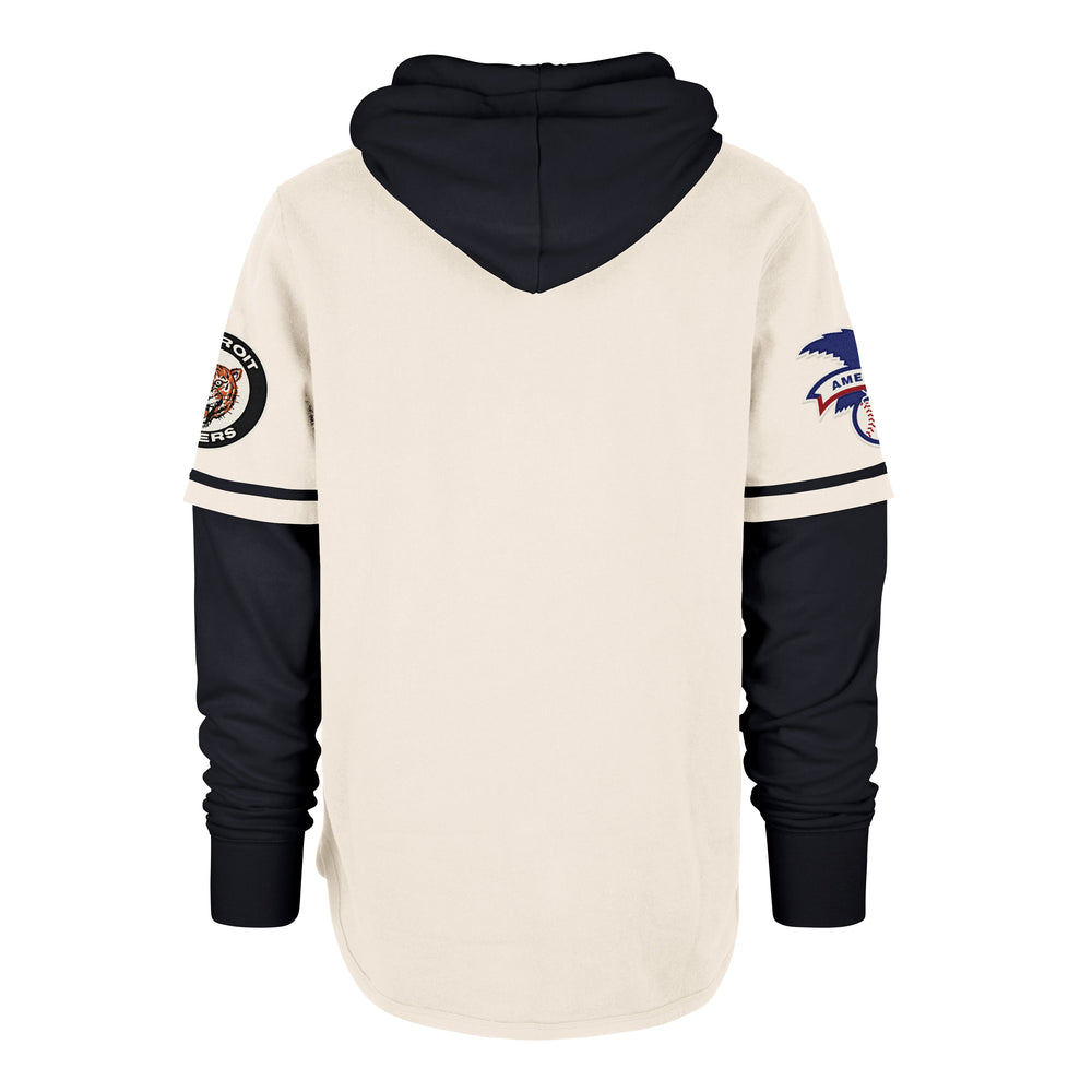 DETROIT TIGERS COOPERSTOWN TRIFECTA '47 SHORTSTOP PULLOVER HOOD CREAM