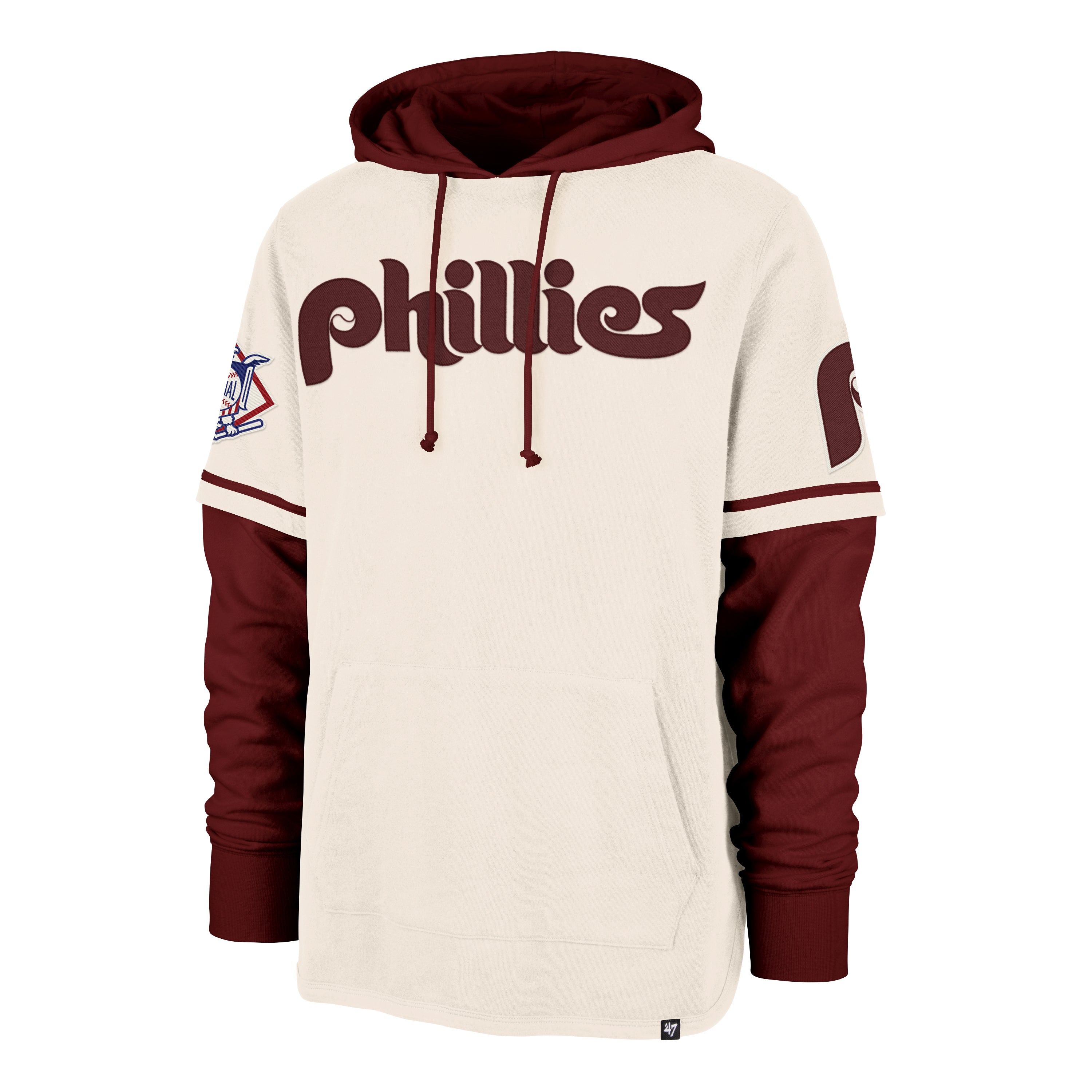 PHILADELPHIA PHILLIES COOPERSTOWN TRIFECTA '47 SHORTSTOP PULLOVER CREAM