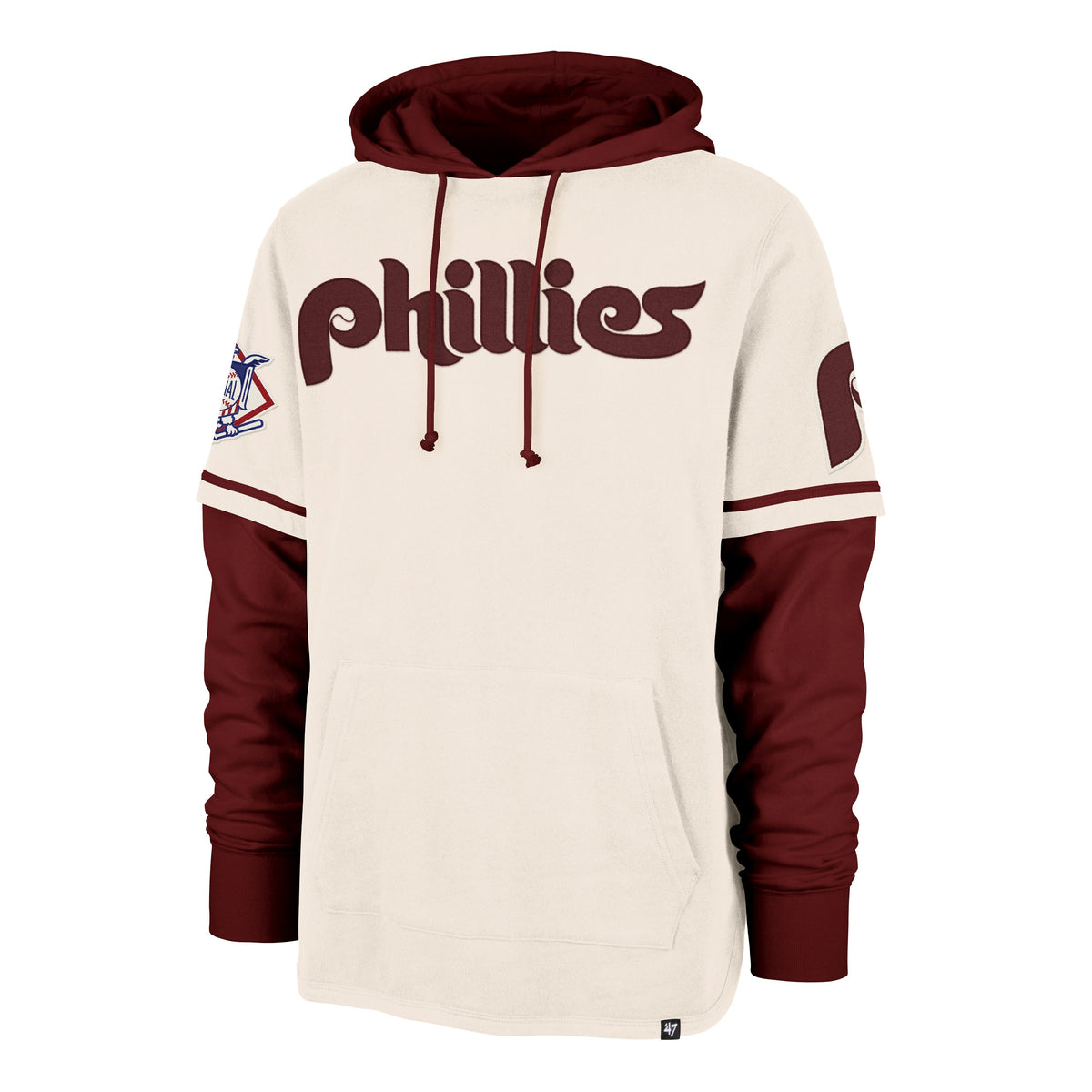 PHILADELPHIA PHILLIES COOPERSTOWN TRIFECTA '47 SHORTSTOP PULLOVER CREAM