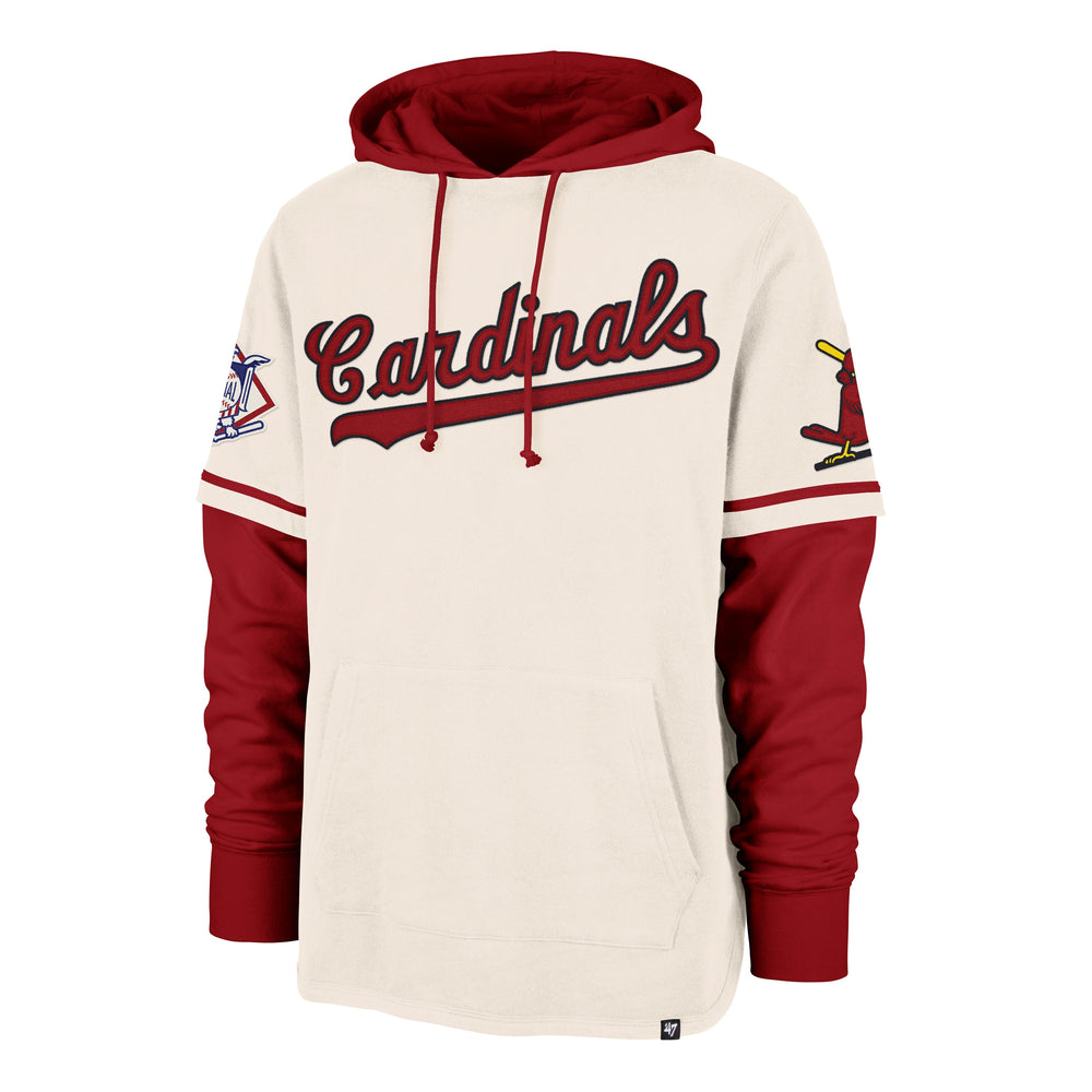 ST. LOUIS CARDINALS COOPERSTOWN TRIFECTA '47 SHORTSTOP PULLOVER HOOD CREAM