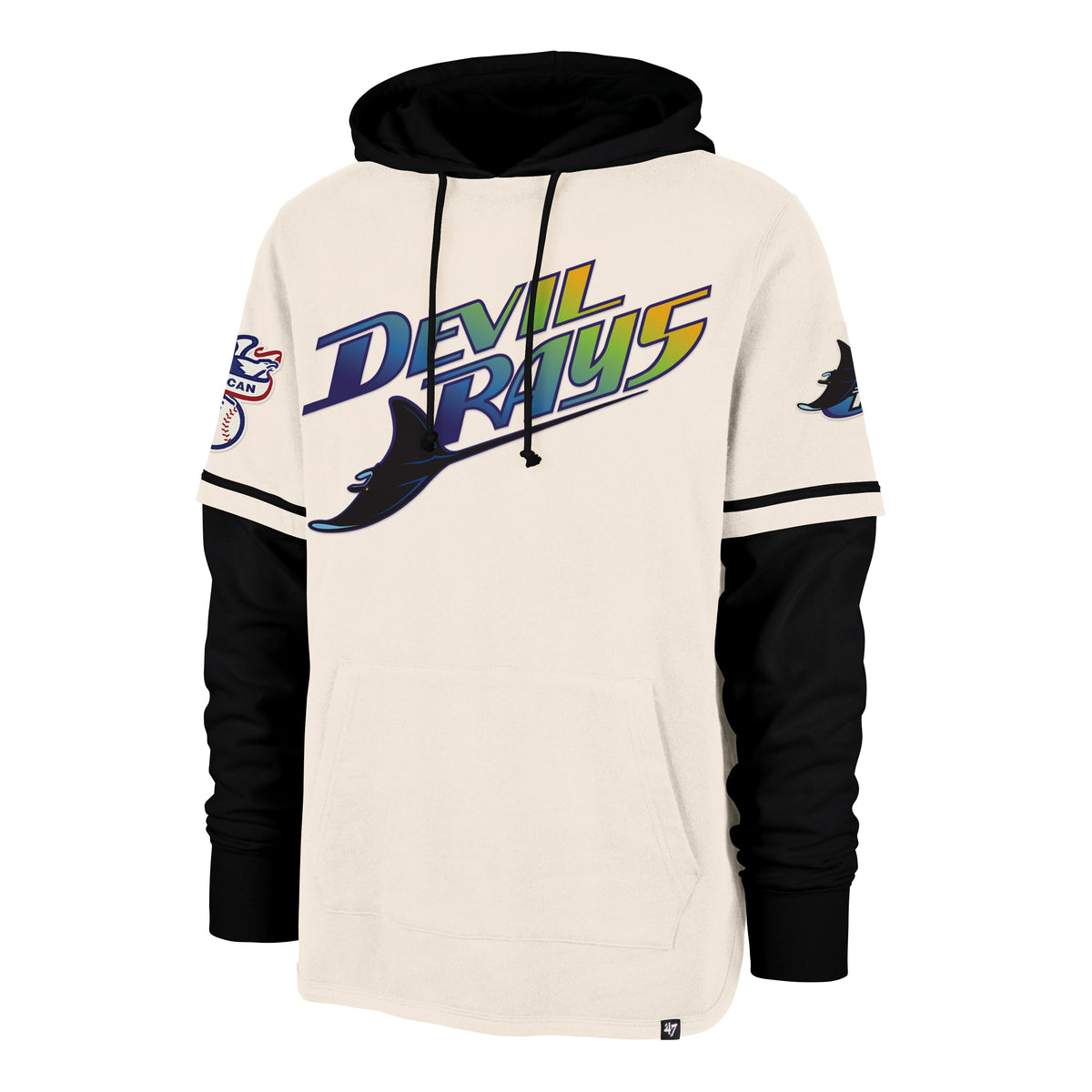 TAMPA BAY RAYS COOPERSTOWN TRIFECTA '47 SHORTSTOP PULLOVER HOOD CREAM