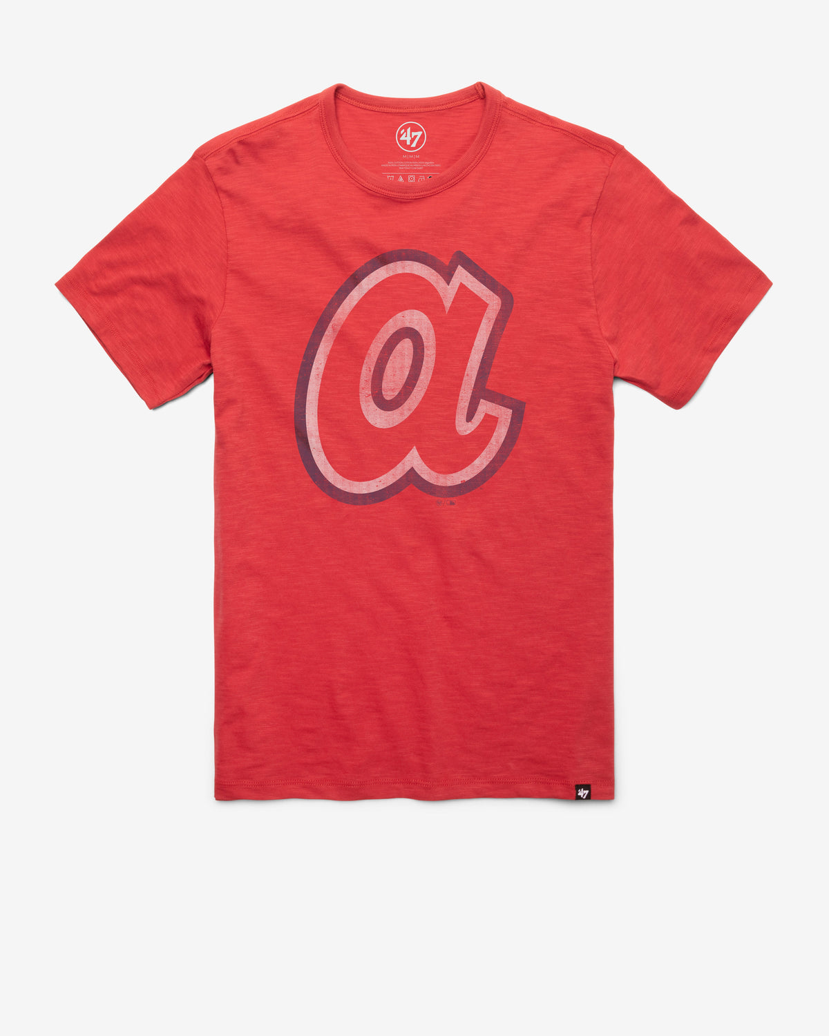 ATLANTA BRAVES COOPERSTOWN GRIT '47 SCRUM TEE RESCUE RED