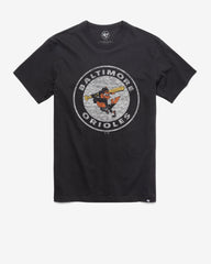 BALTIMORE ORIOLES COOPERSTOWN PREMIER '47 FRANKLIN TEE FLINT BLACK