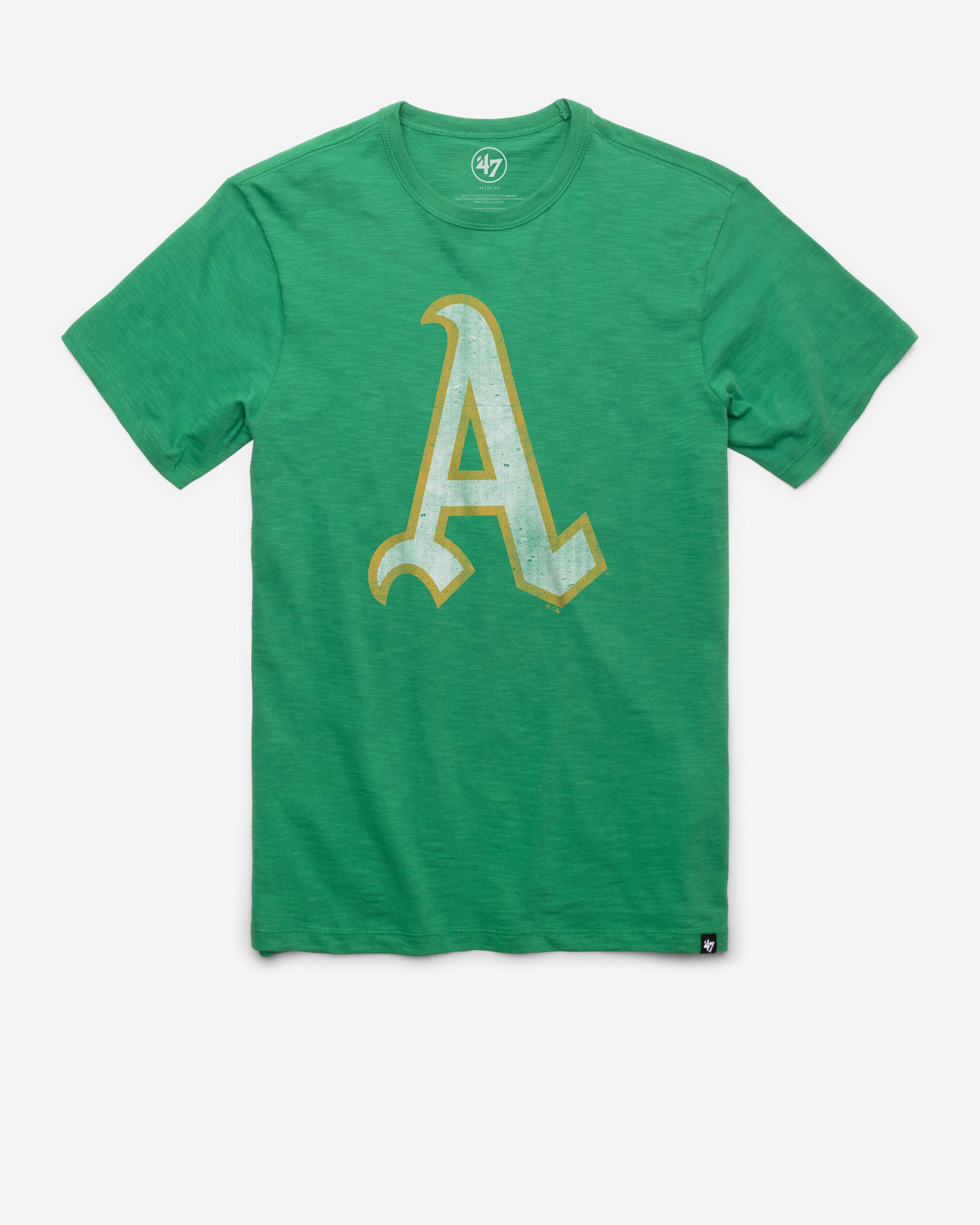 OAKLAND ATHLETICS COOPERSTOWN GRIT '47 SCRUM TEE KELLY
