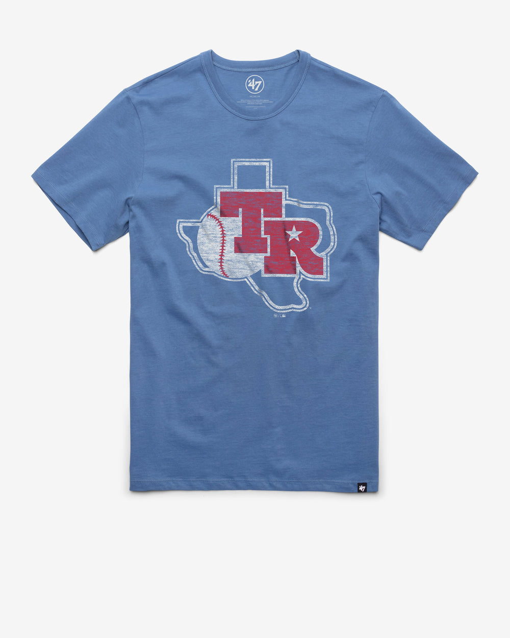 TEXAS RANGERS COOPERSTOWN PREMIER '47 FRANKLIN TEE CADET BLUE