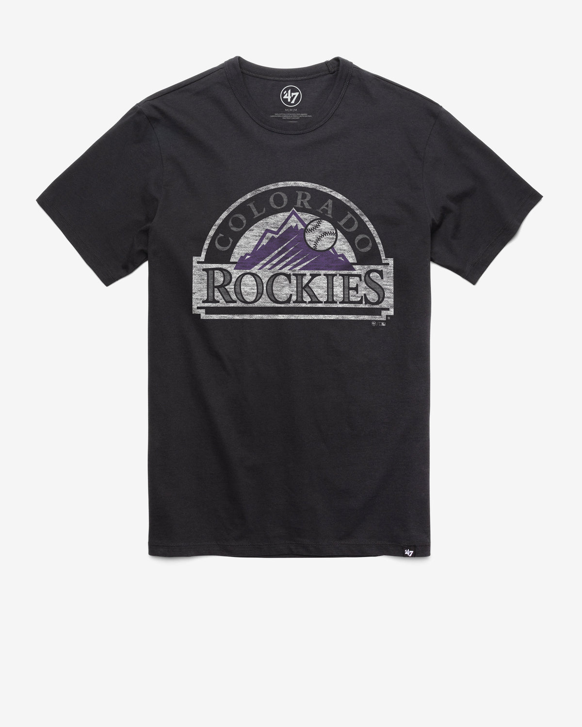 COLORADO ROCKIES COOPERSTOWN PREMIER '47 FRANKLIN TEE FLINT BLACK