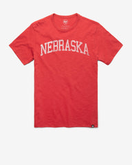 NEBRASKA CORNHUSKERS CLASSIC BLOCK '47 SCRUM TEE RESCUE RED