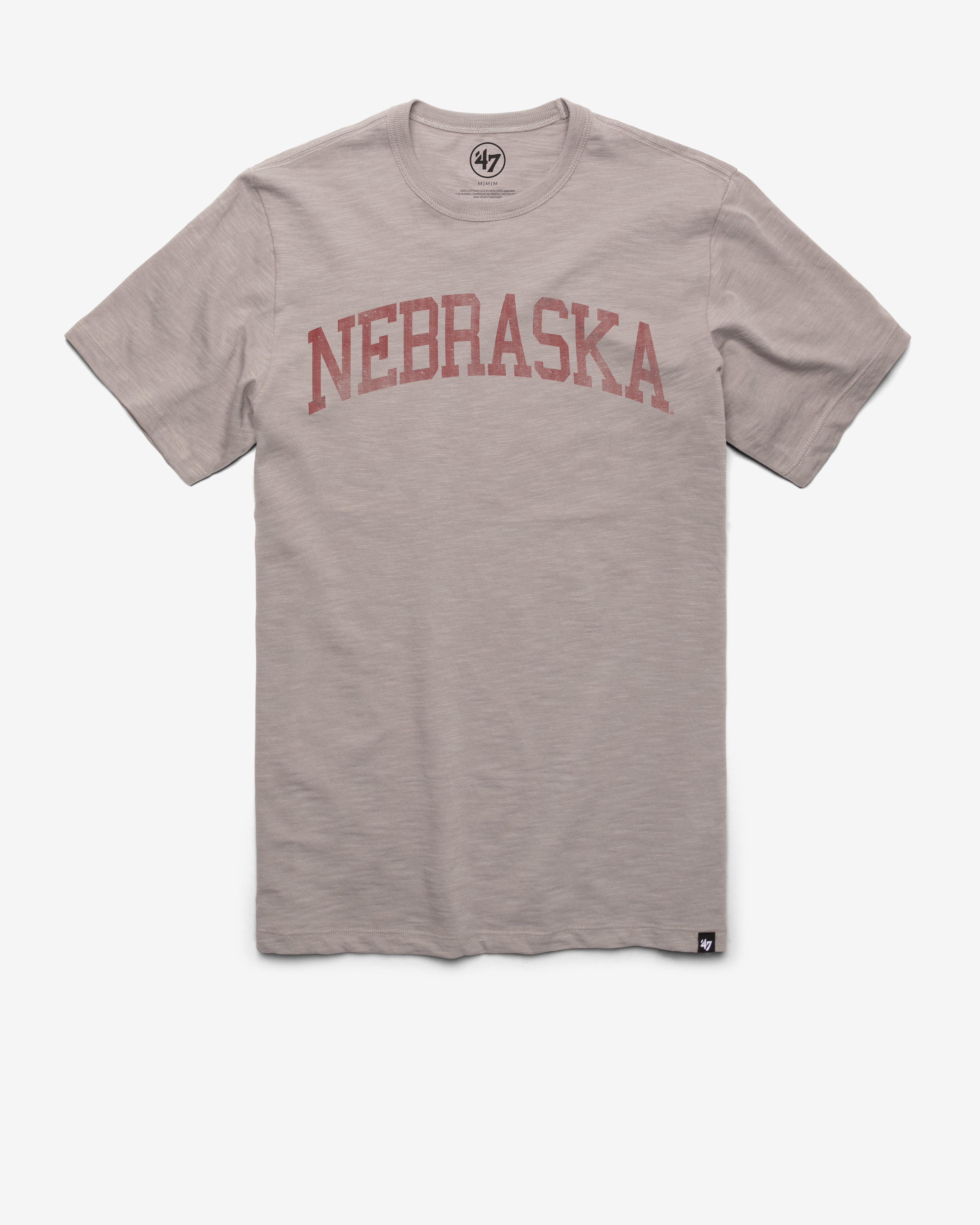 NEBRASKA CORNHUSKERS CLASSIC BLOCK '47 SCRUM TEE WOLF GREY