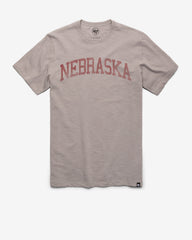 NEBRASKA CORNHUSKERS CLASSIC BLOCK '47 SCRUM TEE WOLF GREY