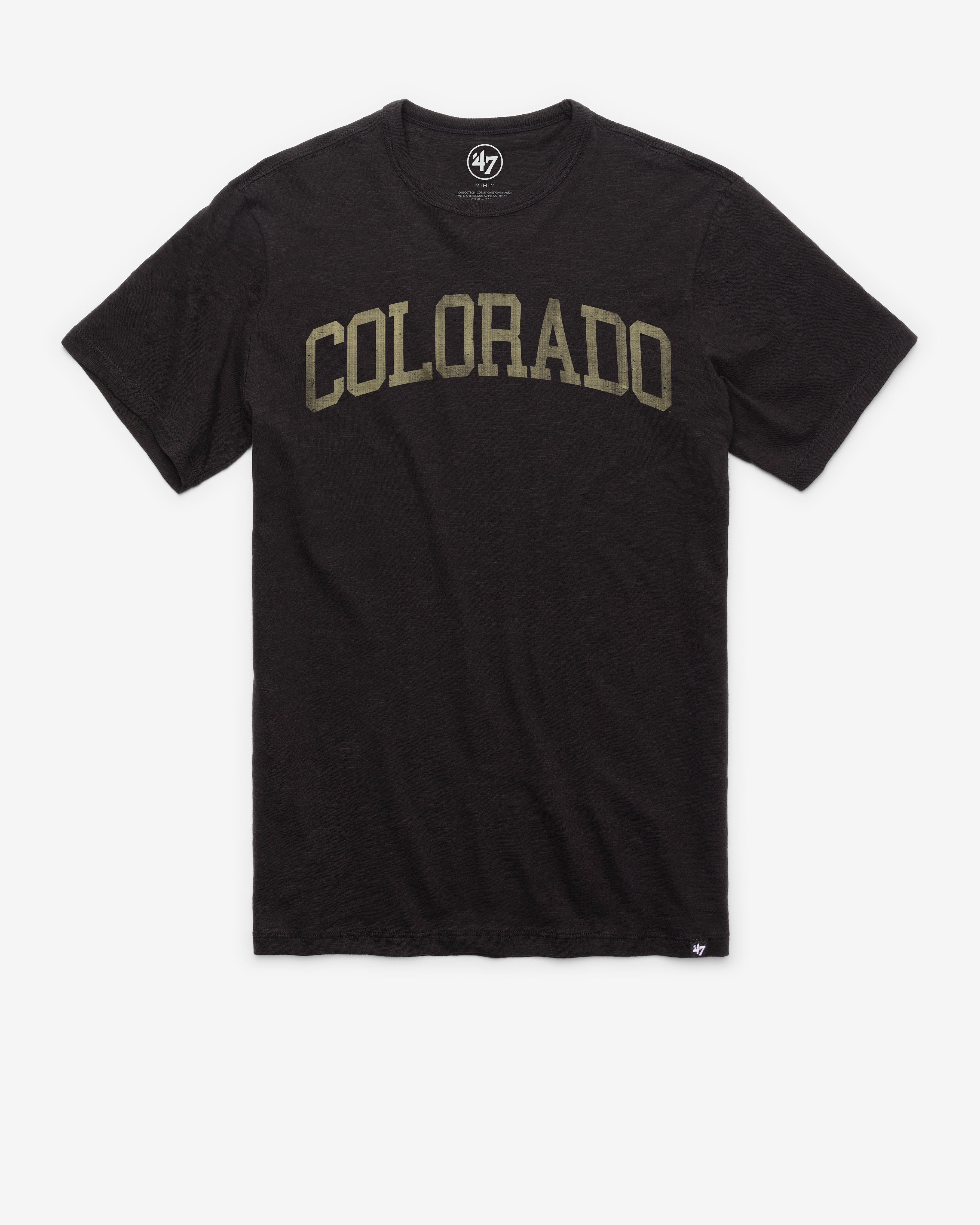COLORADO BUFFALOES CLASSIC BLOCK '47 SCRUM TEE JET BLACK