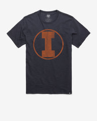 ILLINOIS FIGHTING ILLINI VINTAGE GRIT '47 SCRUM TEE FALL NAVY