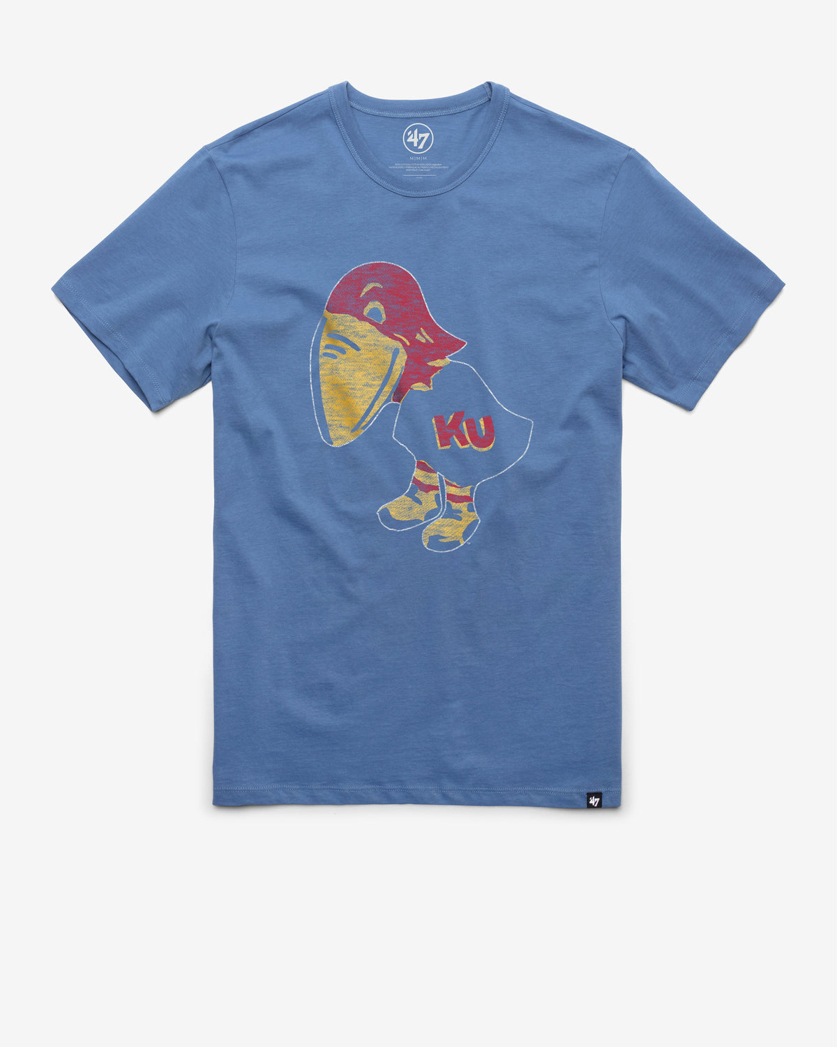 KANSAS JAYHAWKS VINTAGE PREMIER '47 FRANKLIN TEE CADET BLUE