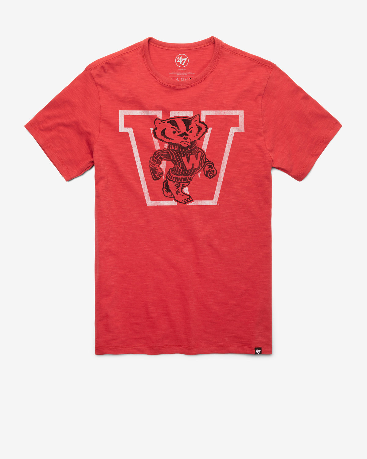 WISCONSIN BADGERS VINTAGE GRIT '47 SCRUM TEE RESCUE RED