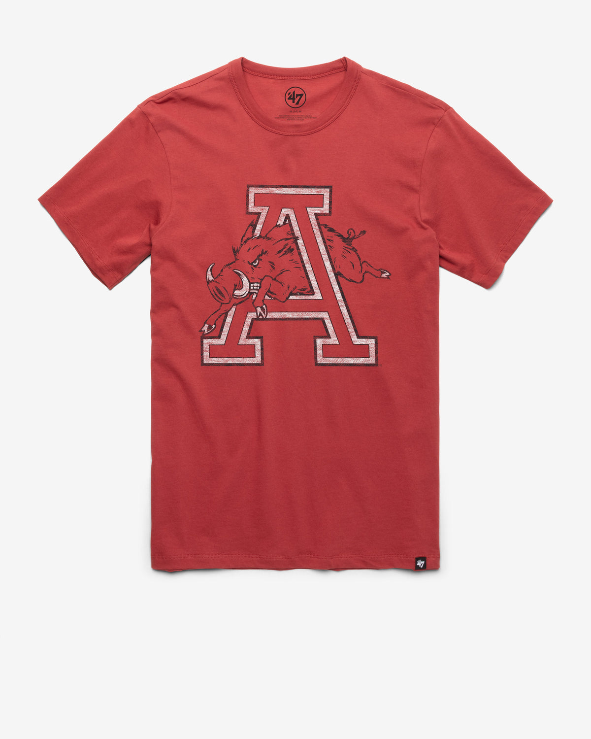 ARKANSAS RAZORBACKS VINTAGE PREMIER '47 FRANKLIN TEE MISSION RED