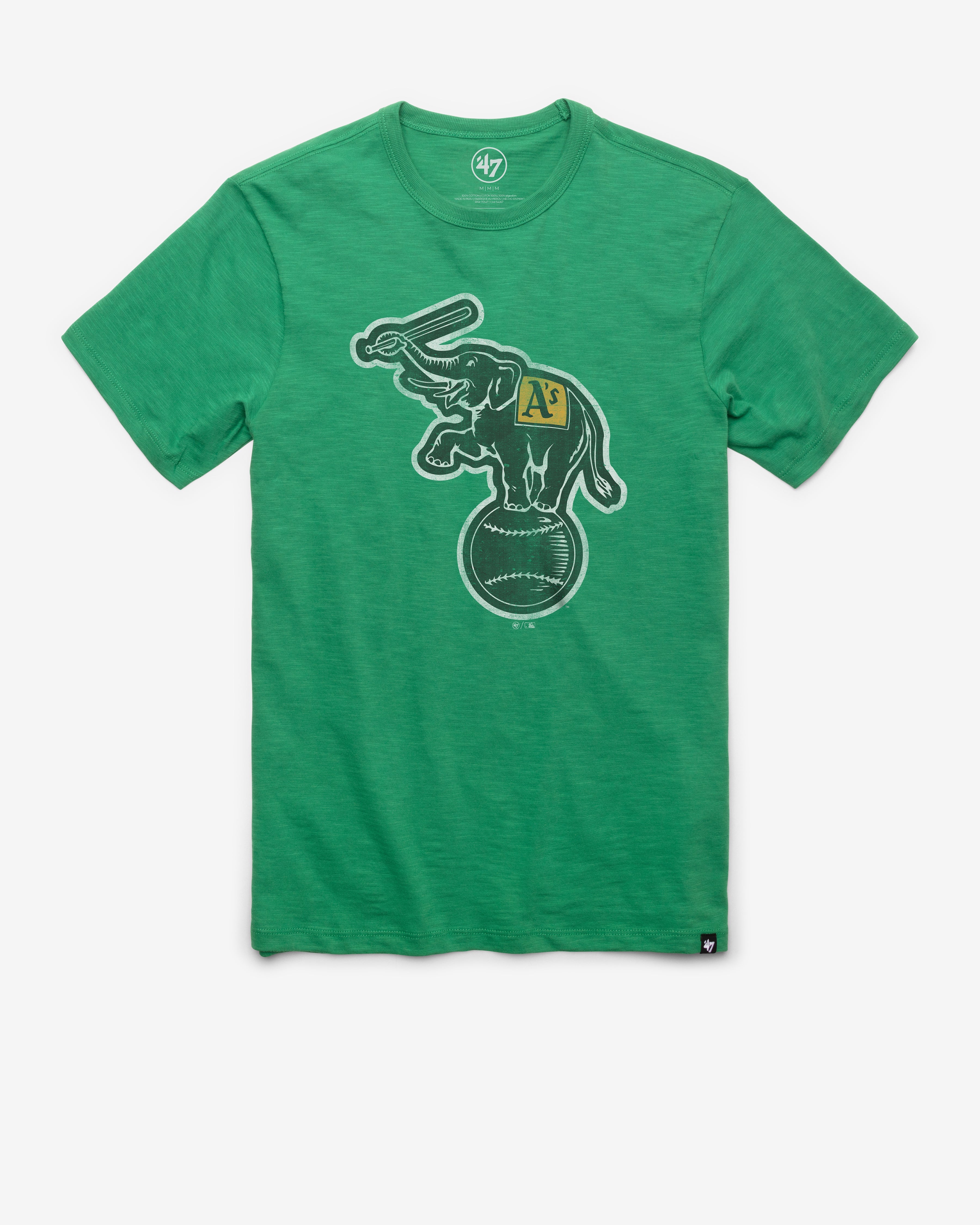 OAKLAND ATHLETICS COOPERSTOWN GRIT '47 SCRUM TEE KELLY