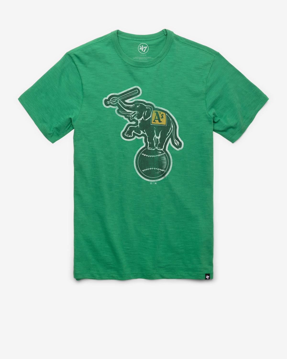 OAKLAND ATHLETICS COOPERSTOWN GRIT '47 SCRUM TEE KELLY