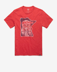 MINNESOTA TWINS COOPERSTOWN GRIT '47 SCRUM TEE RESCUE RED