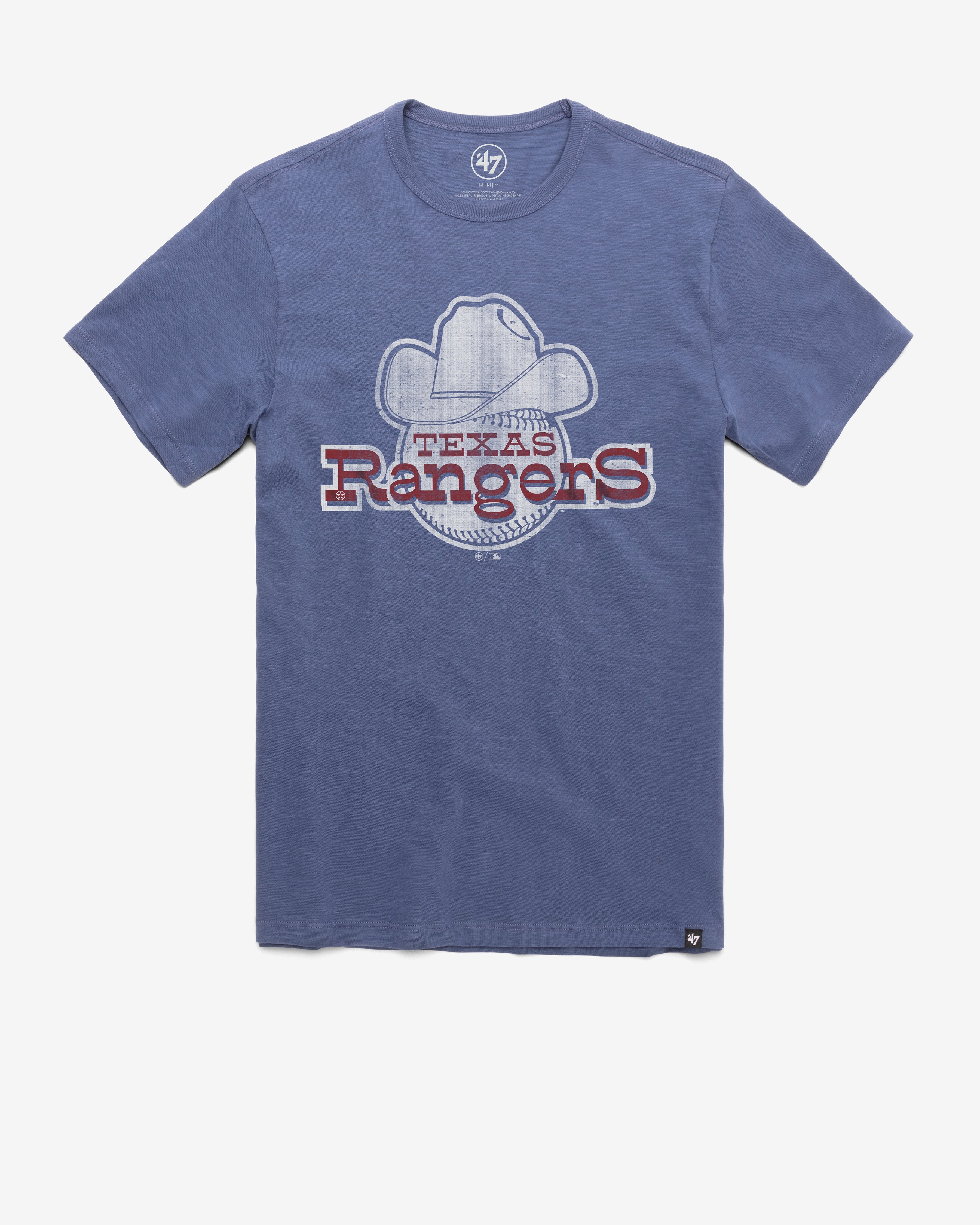TEXAS RANGERS COOPERSTOWN GRIT '47 SCRUM TEE BLEACHER BLUE