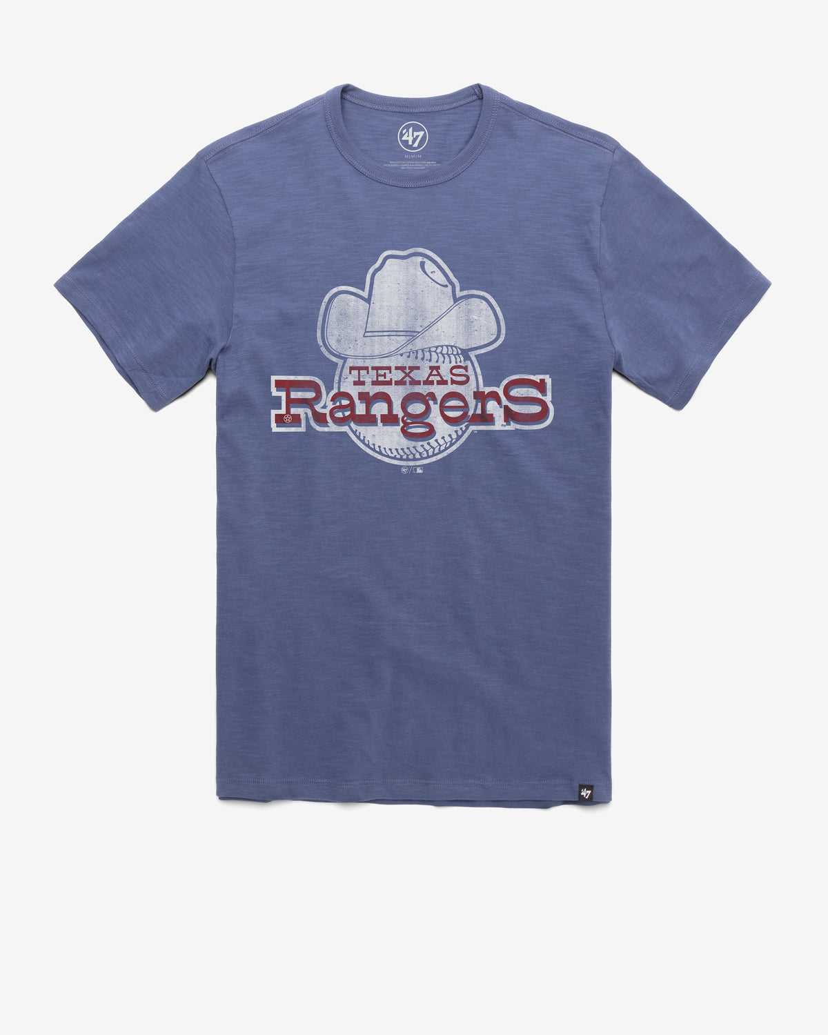 TEXAS RANGERS COOPERSTOWN GRIT '47 SCRUM TEE BLEACHER BLUE