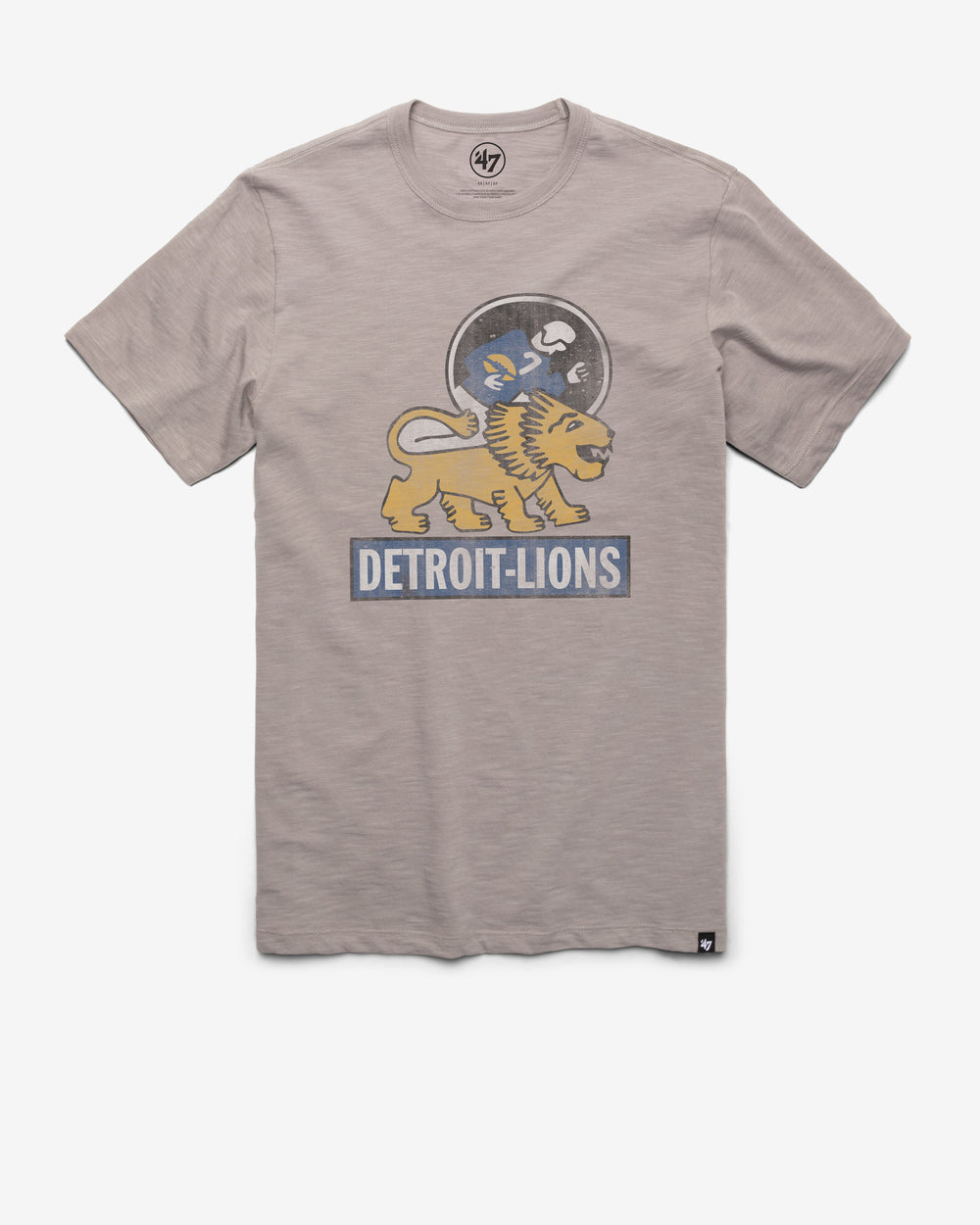 DETROIT LIONS HISTORIC GRIT '47 SCRUM TEE WOLF GREY