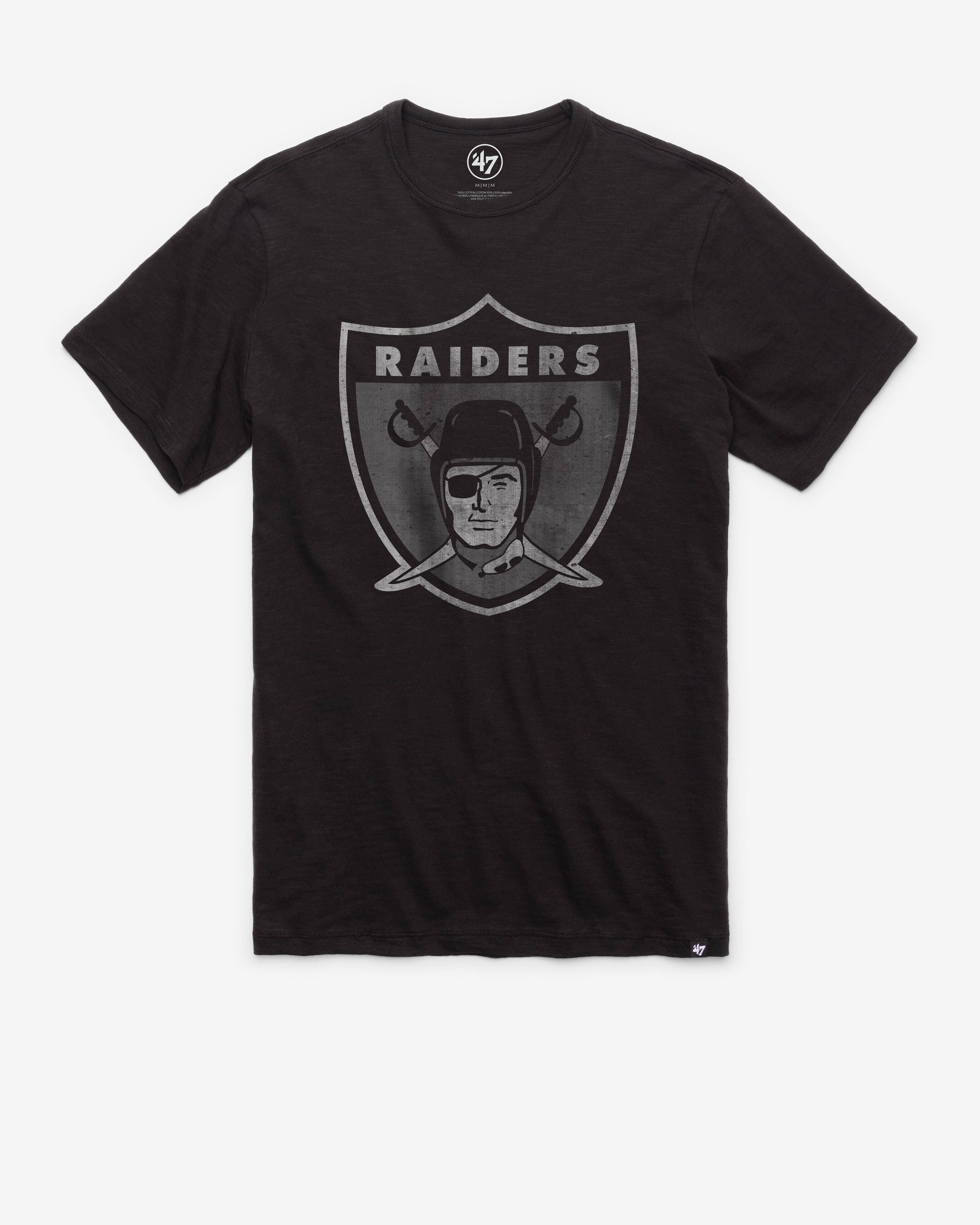 LAS VEGAS RAIDERS HISTORIC GRIT '47 SCRUM TEE JET BLACK